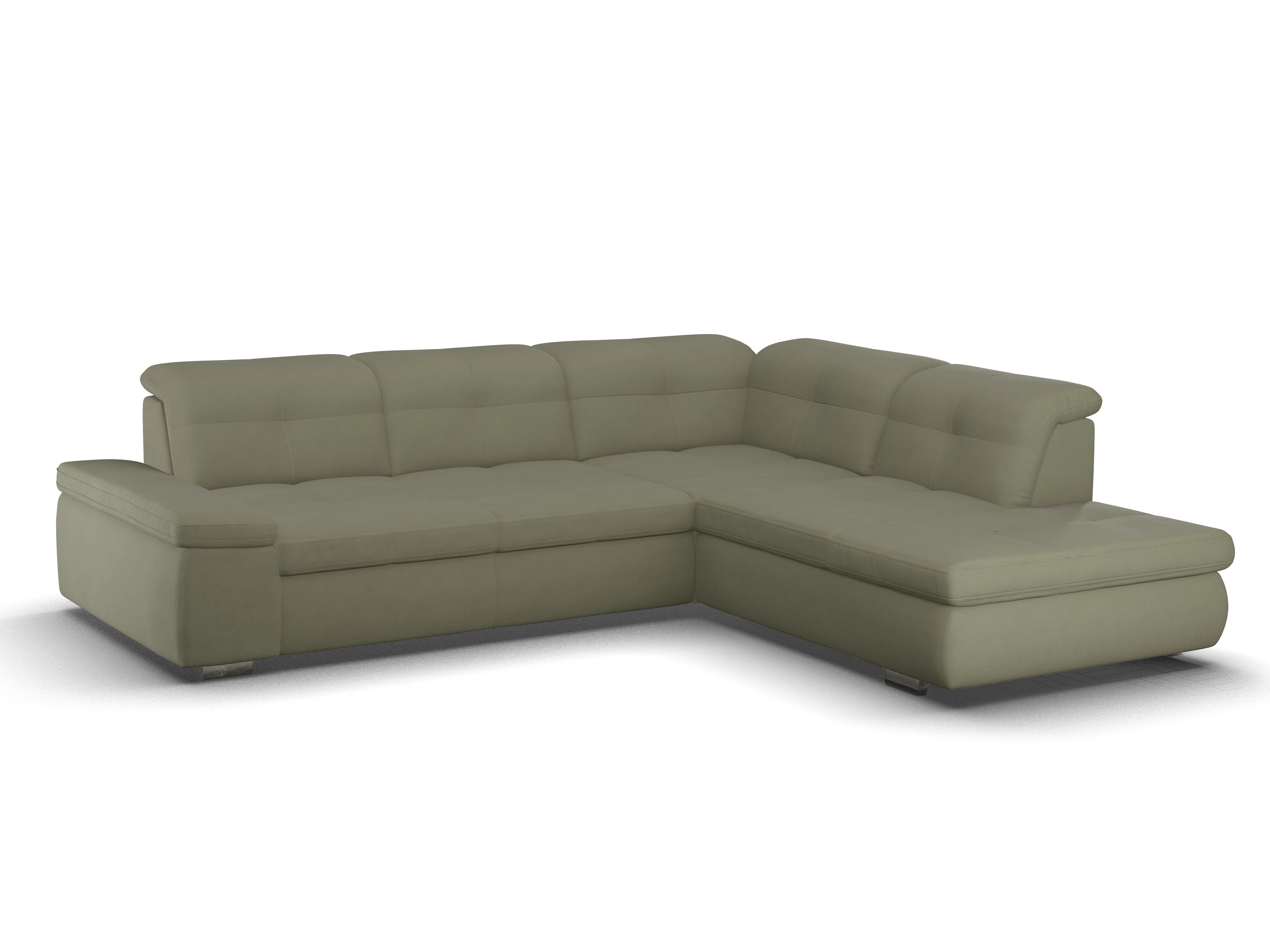 Ansicht des Produktes SC Smart 1001 Ecksofa rechts Abschluss offen in Stoff Grün