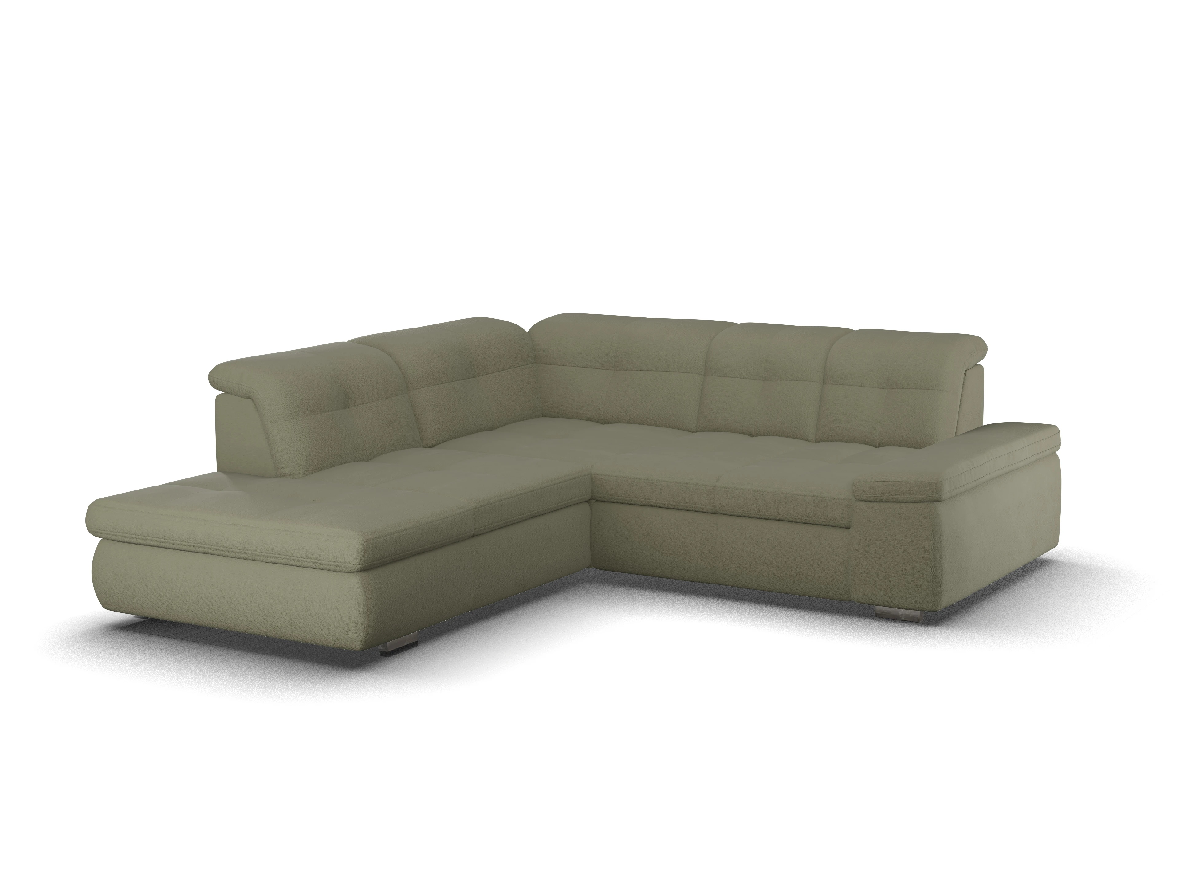 Ansicht des Produktes SC Smart 1001 Ecksofa links Abschluss offen in Stoff Grün