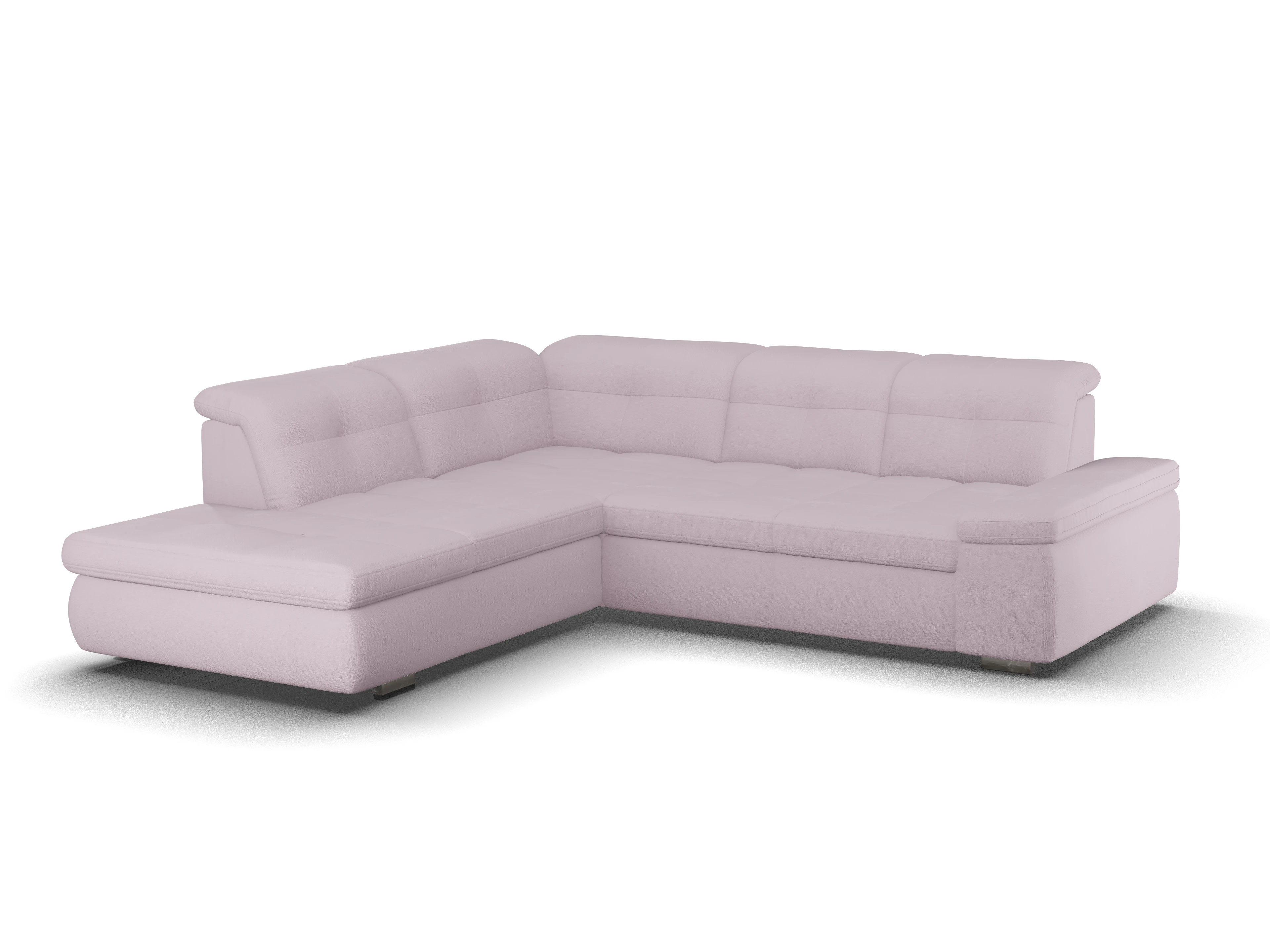 Sitz Concept smart 1001 Ecksofa 1,5Aho SE Medium L Ansicht des Produktes SC Smart 1001 Ecksofa links Abschluss offen in Stoff Rosa