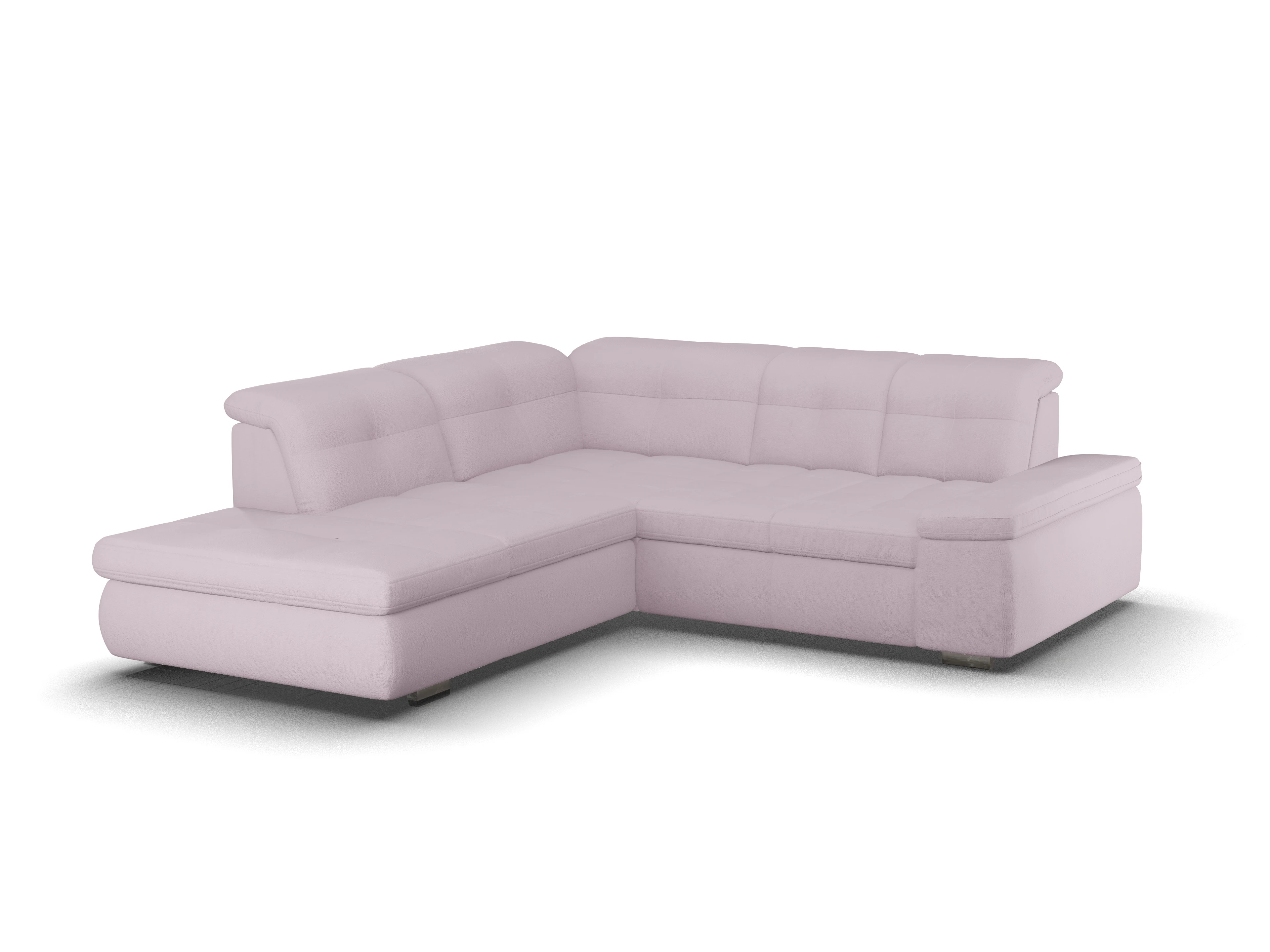 Sitz Concept smart 1001 Ecksofa 1,5Aho SE Small L Ansicht des Produktes SC Smart 1001 Ecksofa links Abschluss offen in Stoff Rosa