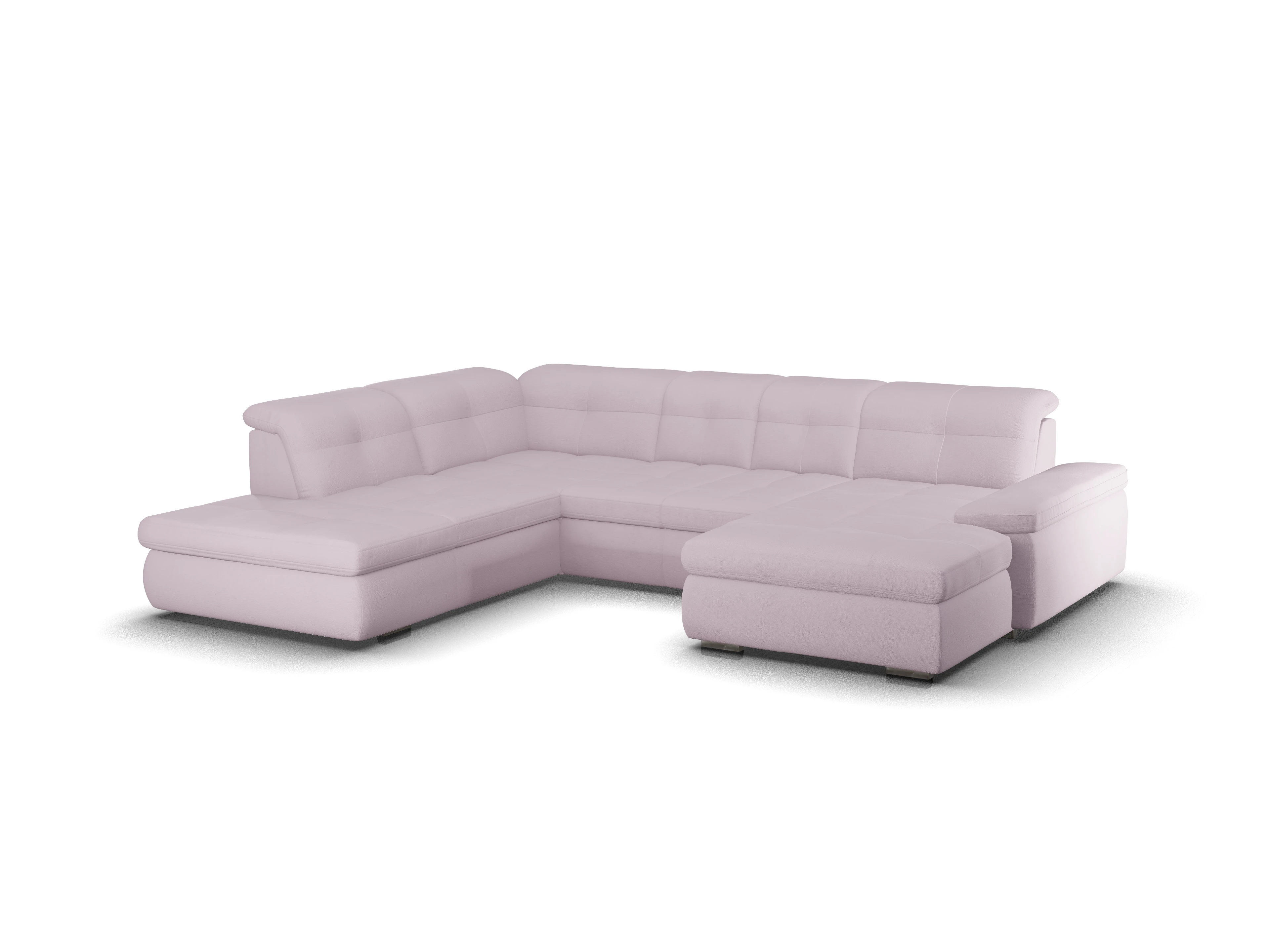 Sitz Concept smart 1001 Canapé Small SE 1,5Aho R Ansicht des Produktes SC Smart 1001 Wohnlandschaft offen beidseitig in Stoff Rosa