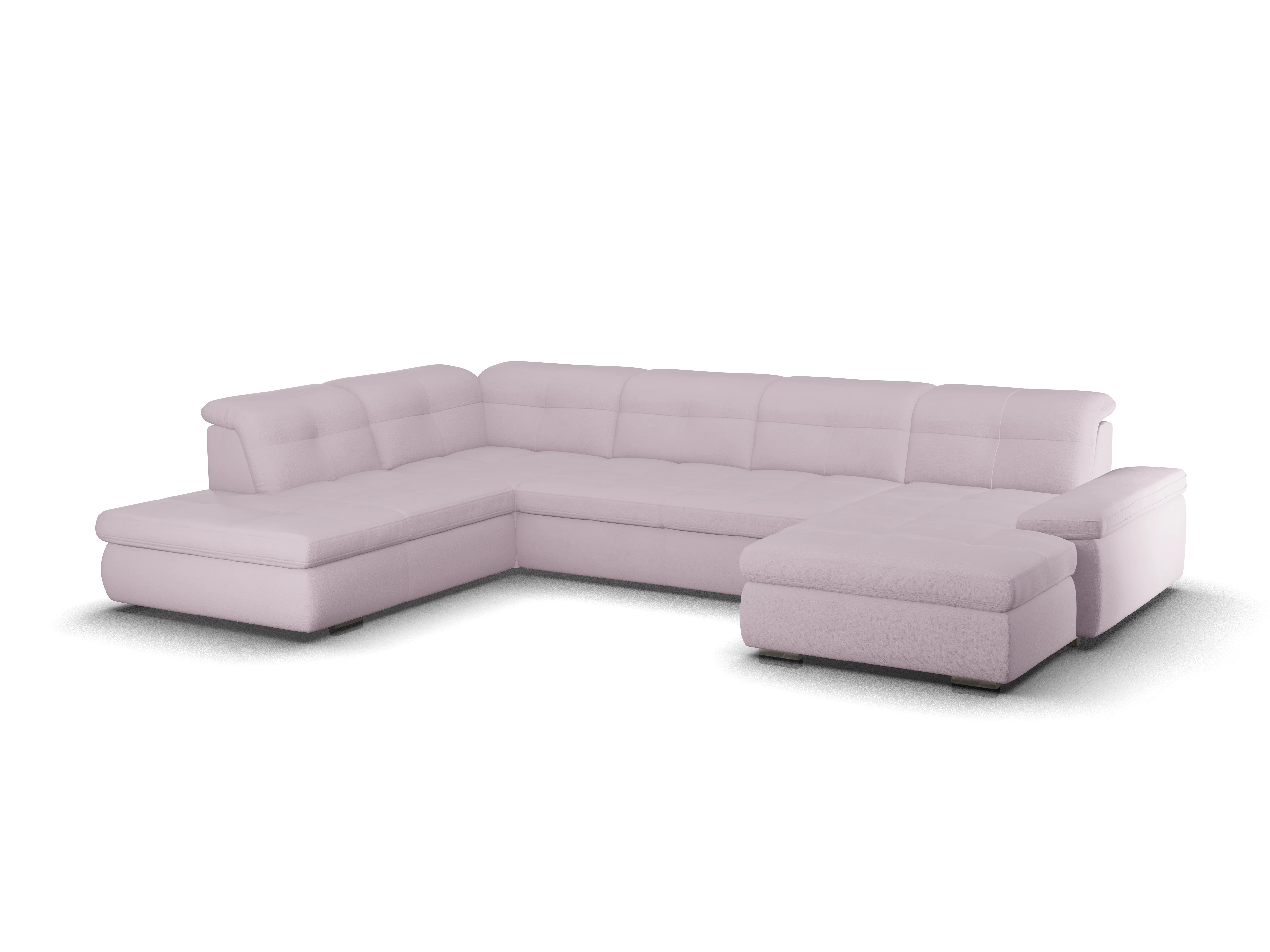 Sitz Concept smart 1001 Canapé Large SE 1,5Aho R Ansicht des Produktes SC Smart 1001 Wohnlandschaft offen beidseitig in Stoff Rosa