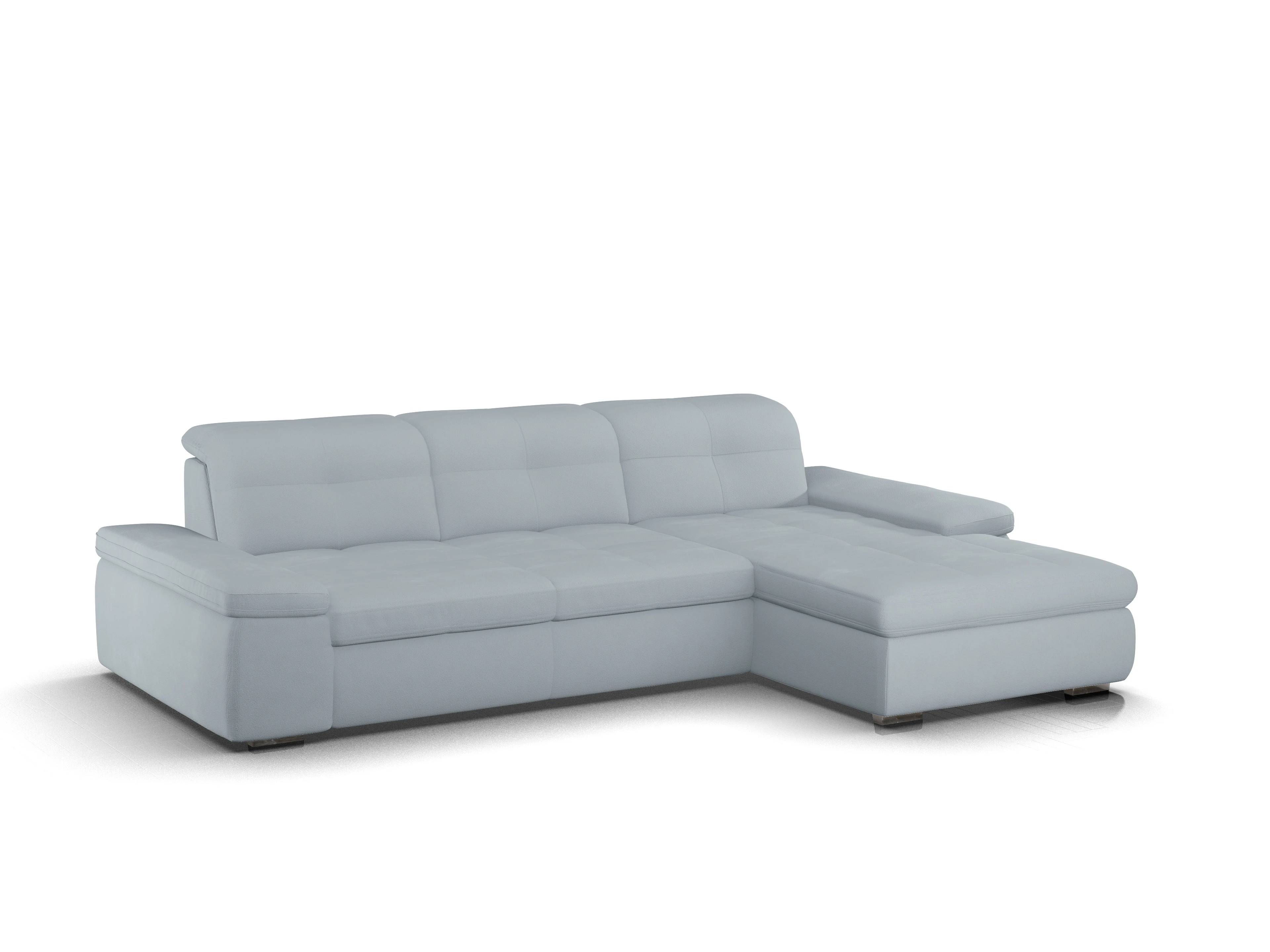 Ansicht des Produktes SC Smart 1001 Ecksofa rechts Abschluss offen in Stoff Blau