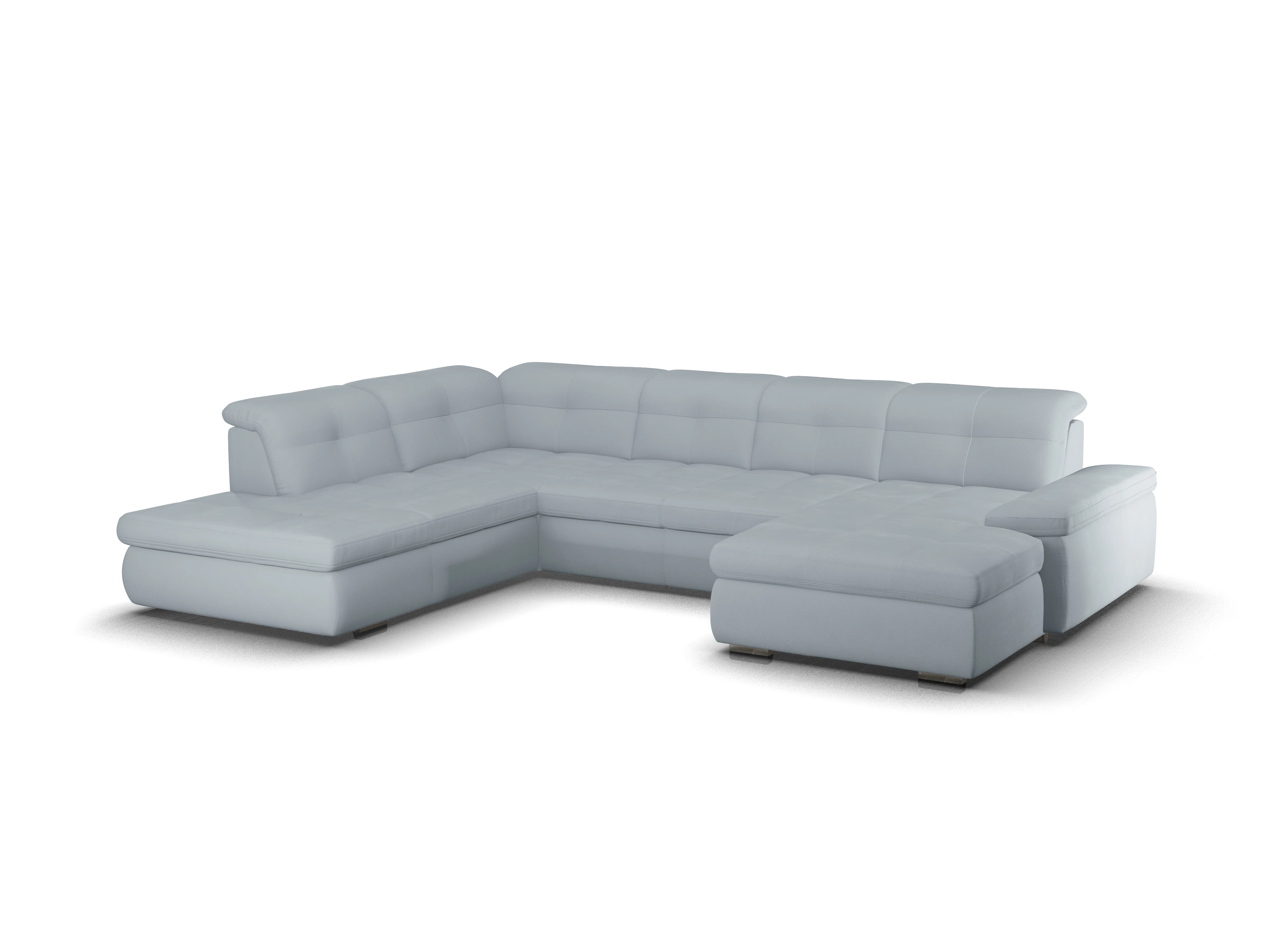 Ansicht des Produktes SC Smart 1001 Wohnlandschaft offen beidseitig in Stoff Blau