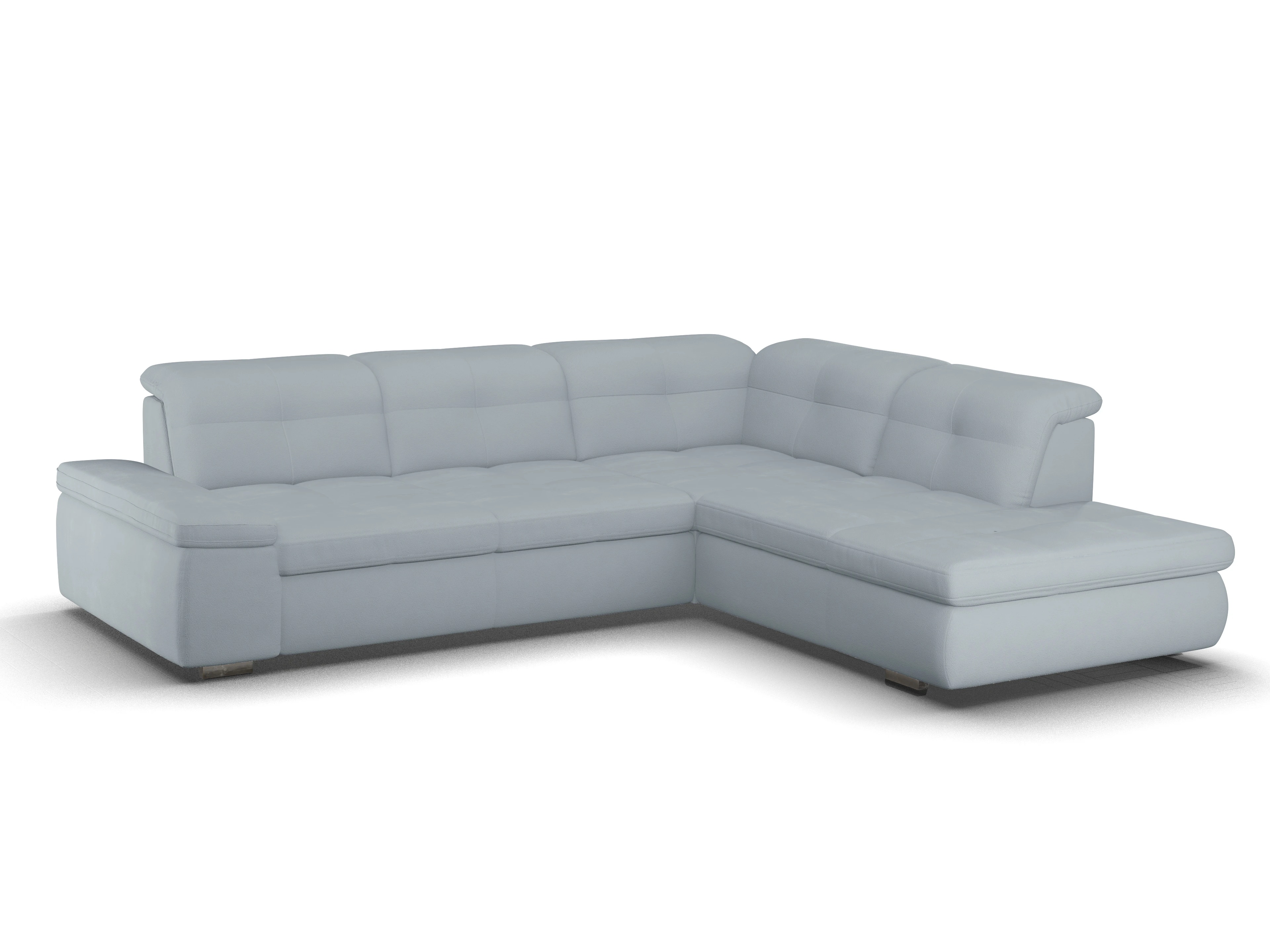 Ansicht des Produktes SC Smart 1001 Ecksofa rechts Abschluss offen in Stoff Blau