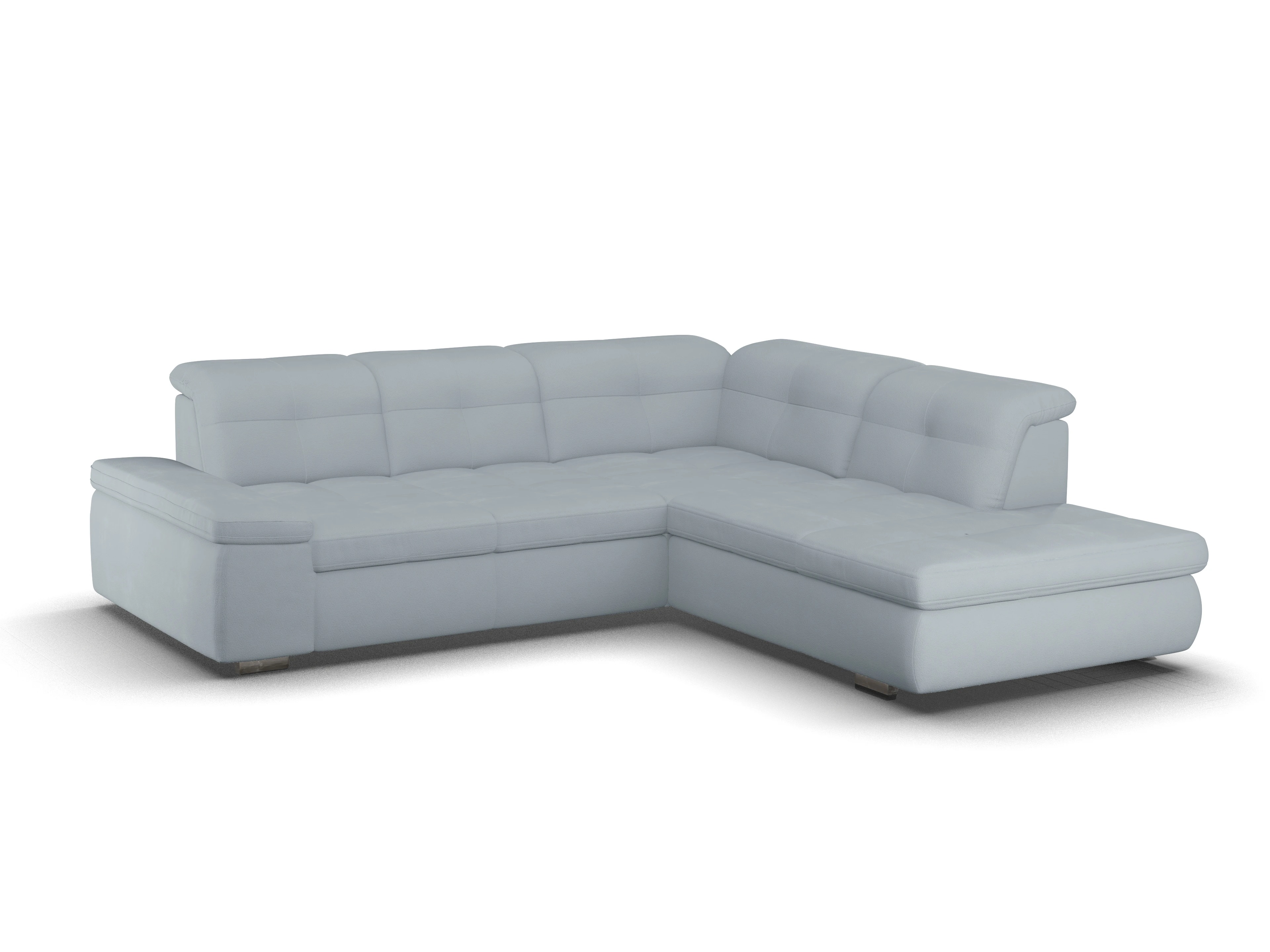 Ansicht des Produktes SC Smart 1001 Ecksofa rechts Abschluss offen in Stoff Blau