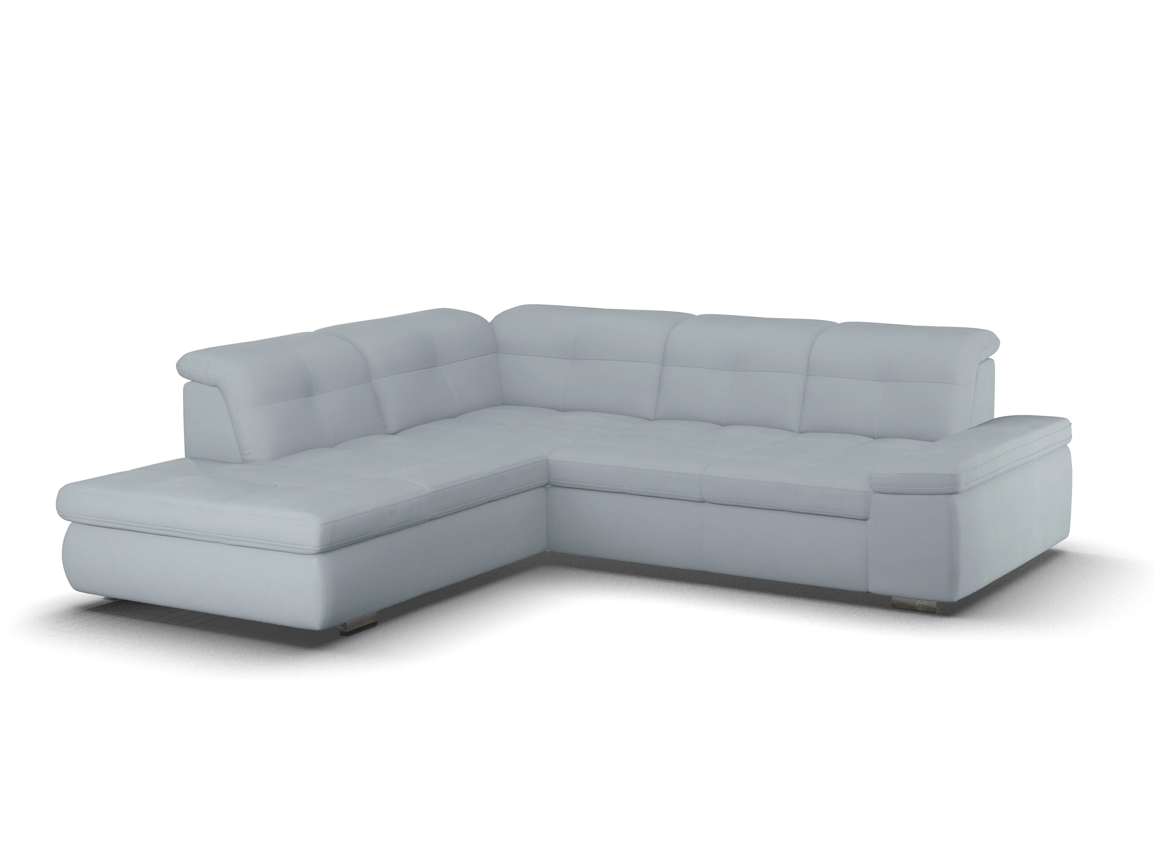 Ansicht des Produktes SC Smart 1001 Ecksofa links Abschluss offen in Stoff Blau