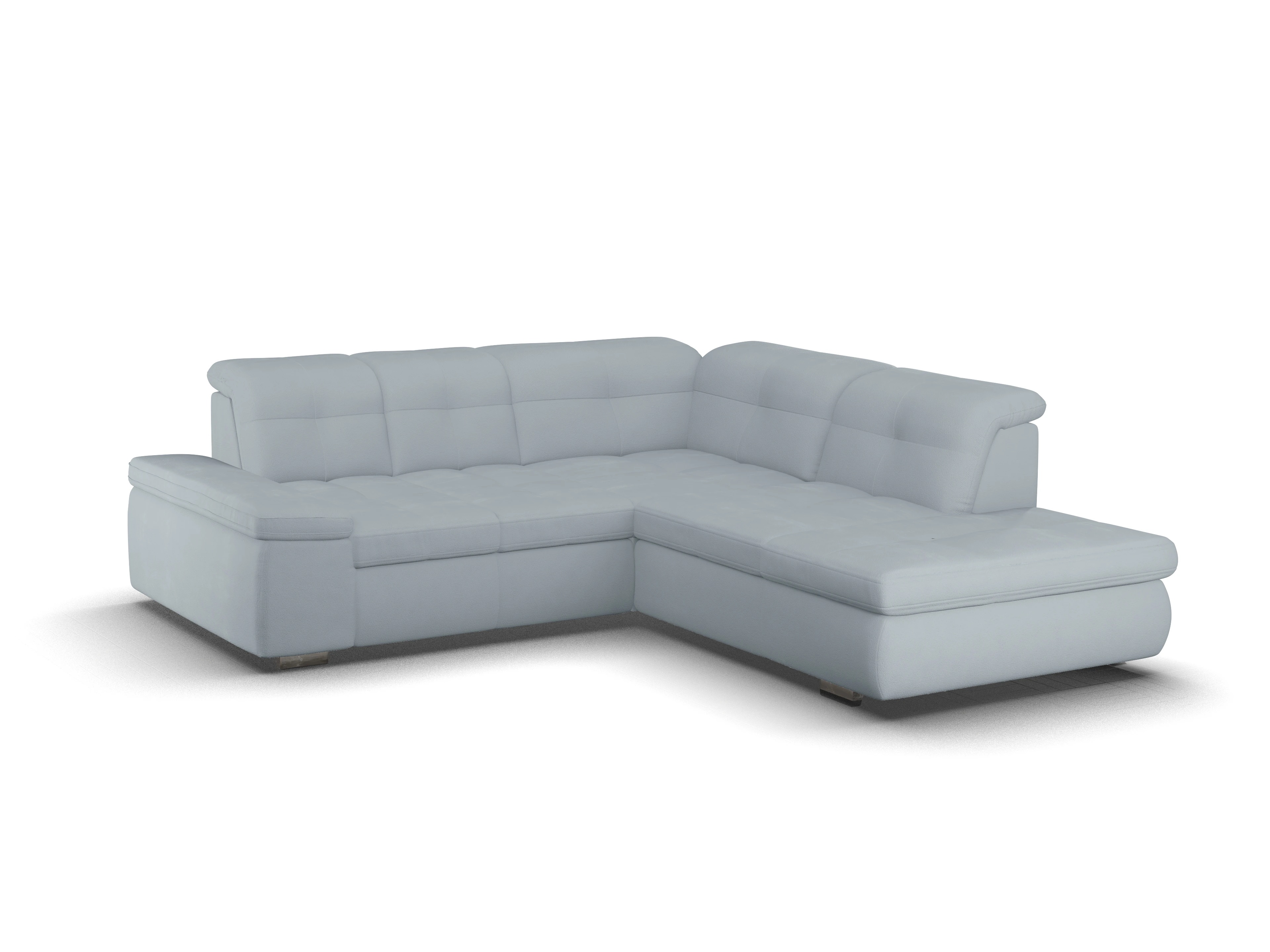 Ansicht des Produktes SC Smart 1001 Ecksofa rechts Abschluss offen in Stoff Blau