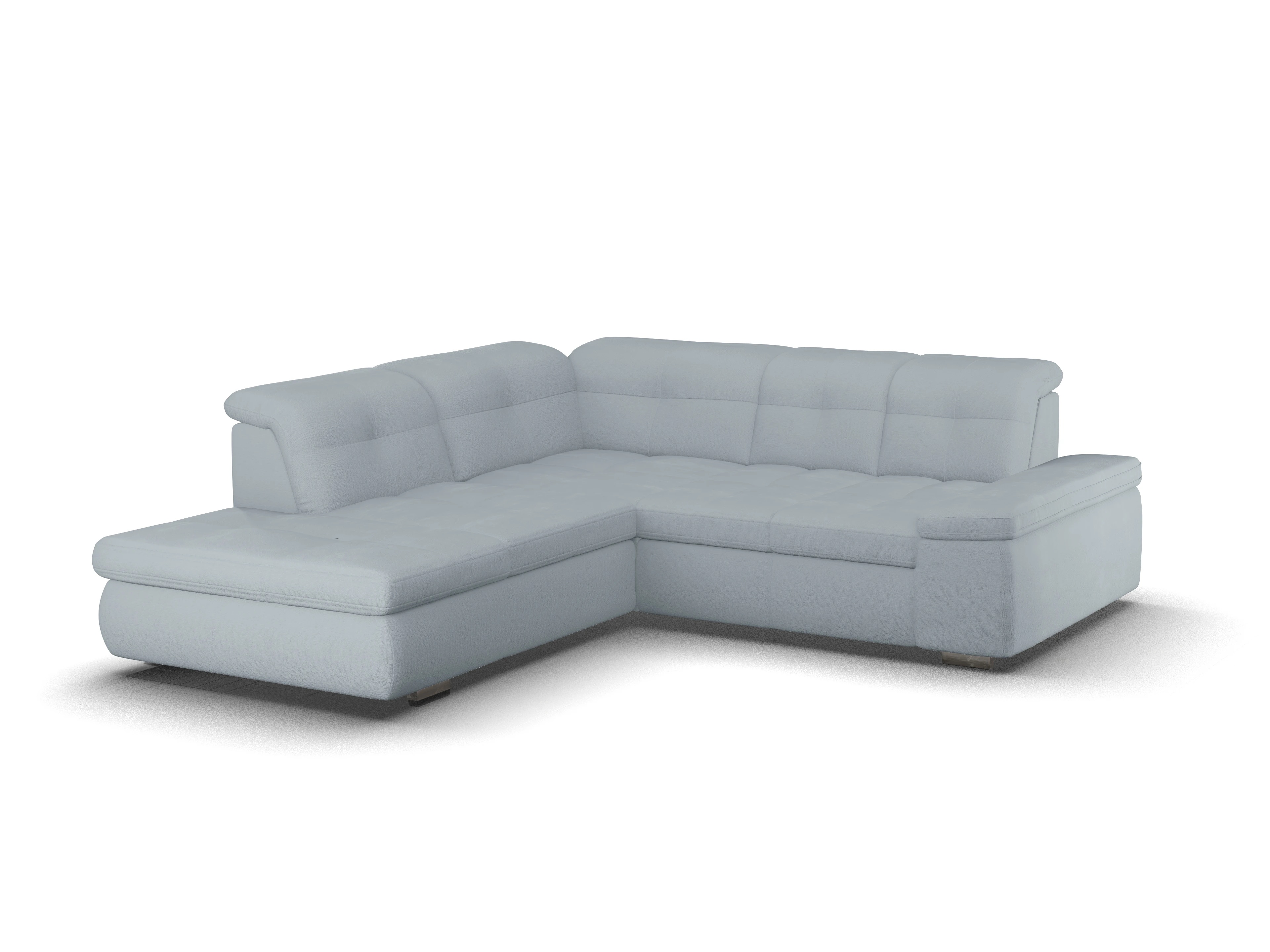 Ansicht des Produktes SC Smart 1001 Ecksofa links Abschluss offen in Stoff Blau