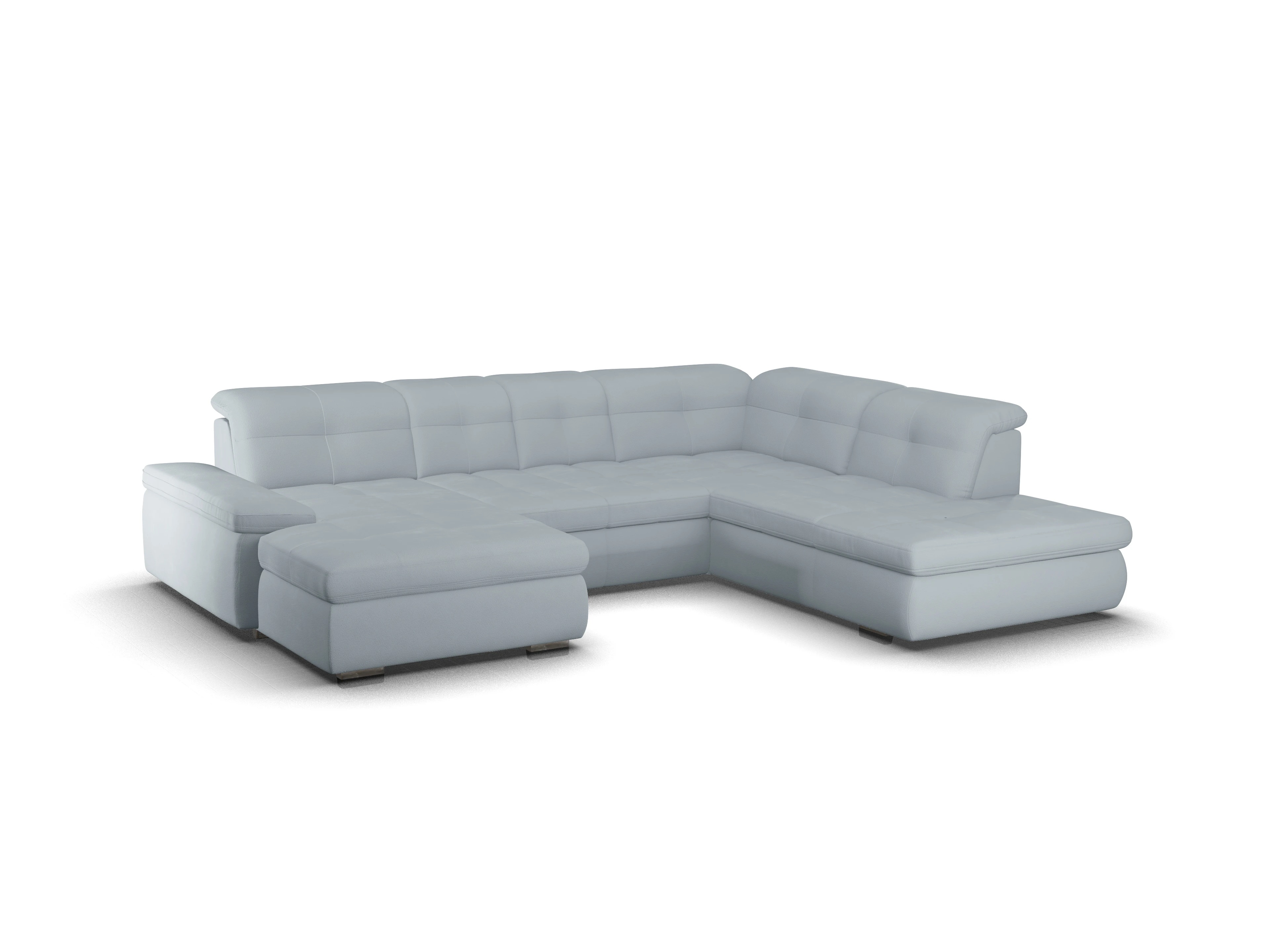 Sitz Concept smart 1001 Canape Small SE 1,5Aho L Ansicht des Produktes SC Smart 1001 Wohnlandschaft offen beidseitig in Stoff Blau