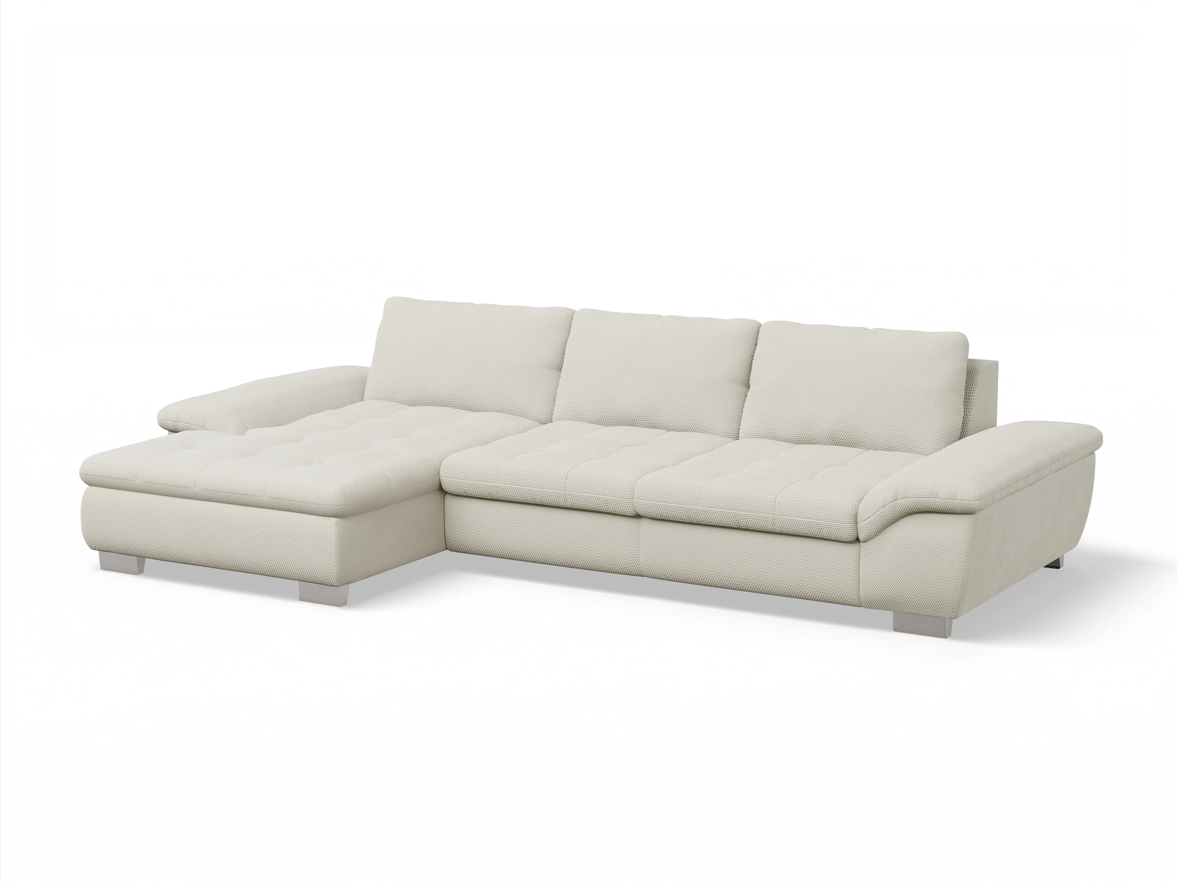 Ansicht des Produktes SC Smart 1007 Ecksofa links Abschluss offen in Stoff Beige