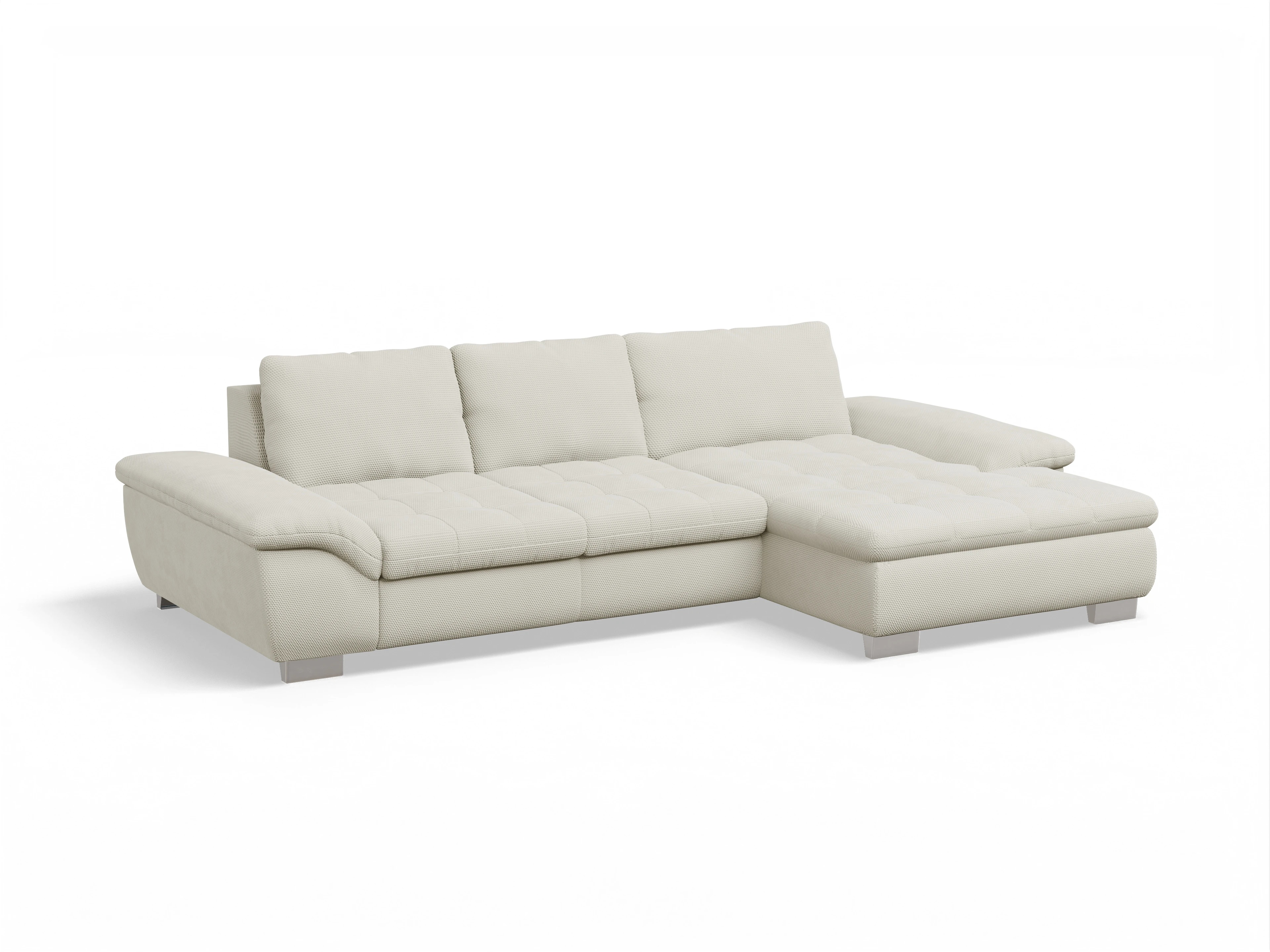 Ansicht des Produktes SC Smart 1007 Ecksofa rechts Abschluss offen in Stoff Beige
