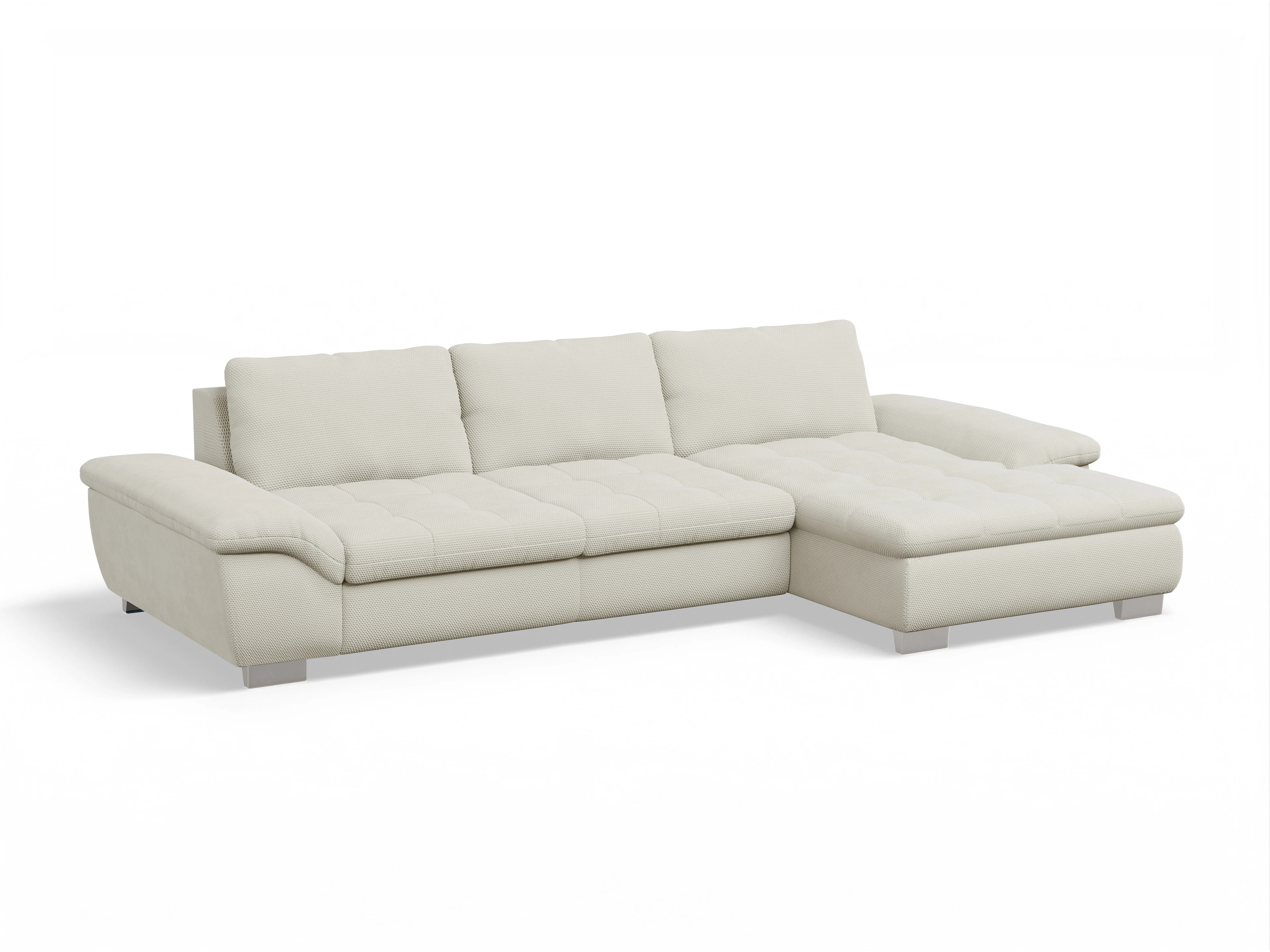 Ansicht des Produktes SC Smart 1007 Ecksofa rechts Abschluss offen in Stoff Beige