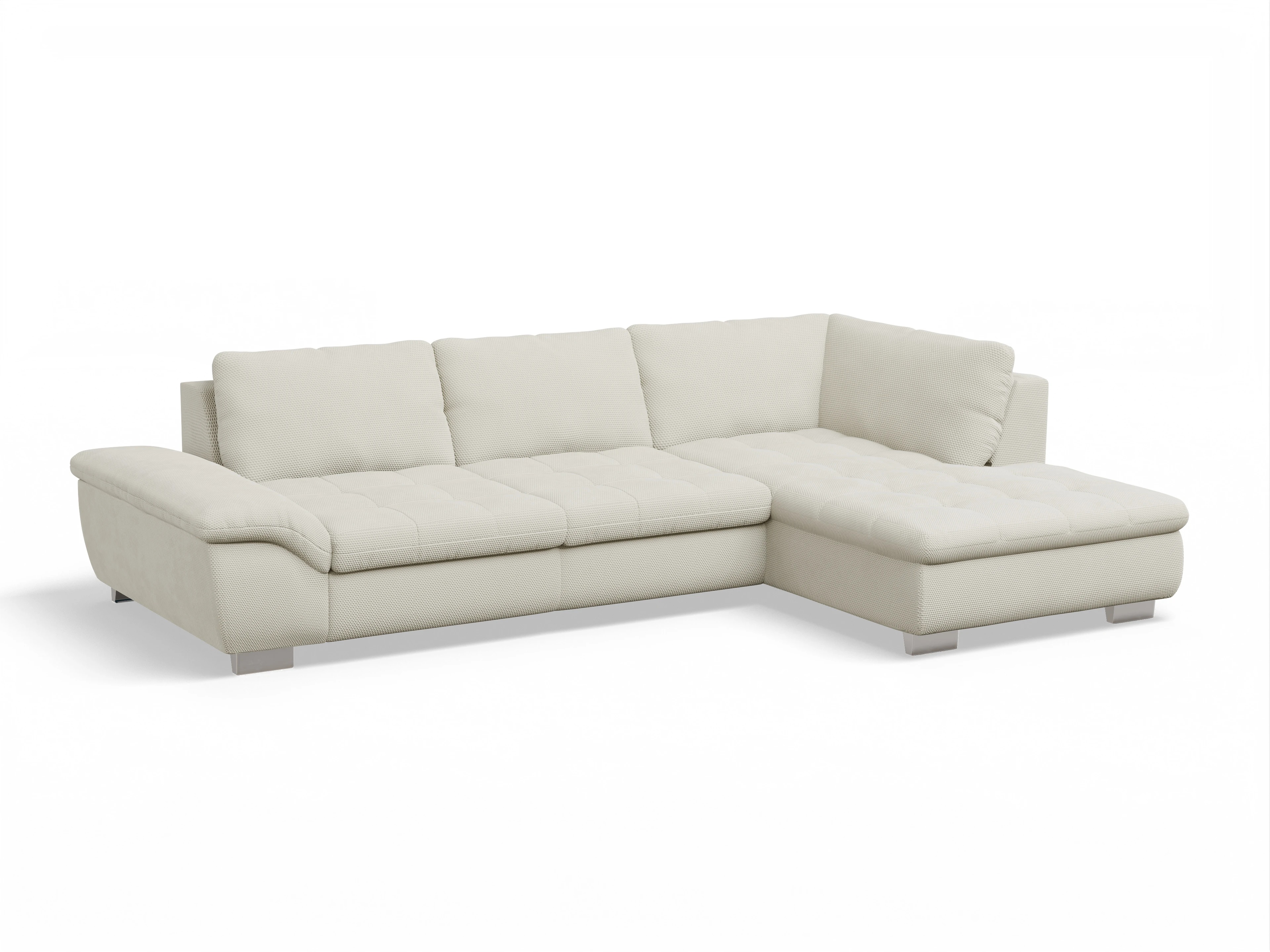 Ansicht des Produktes SC Smart 1007 Ecksofa rechts Abschluss offen in Stoff Beige