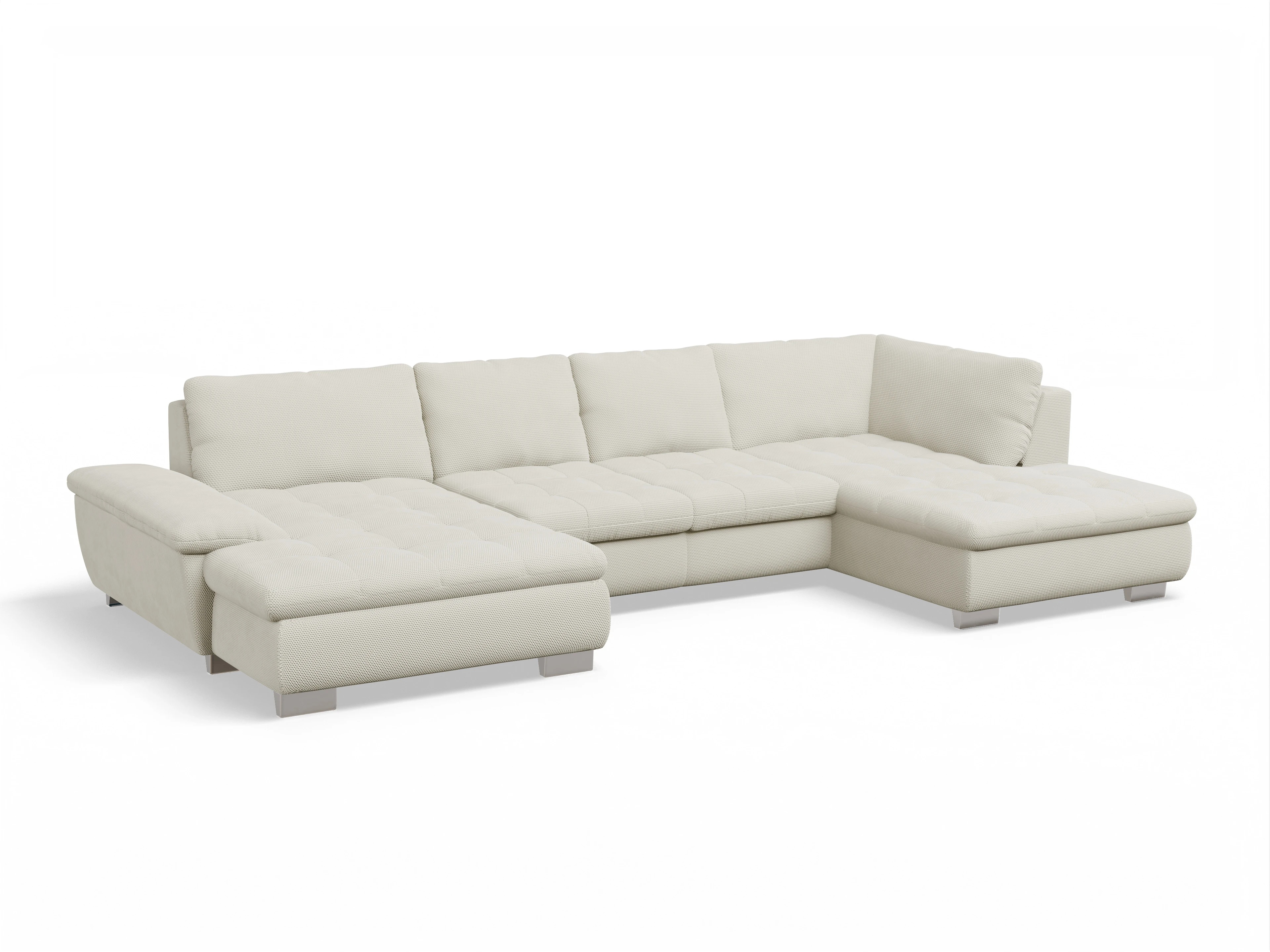 Ansicht des Produktes SC Smart 1007 Wohnlandschaft offen beidseitig in Stoff Beige