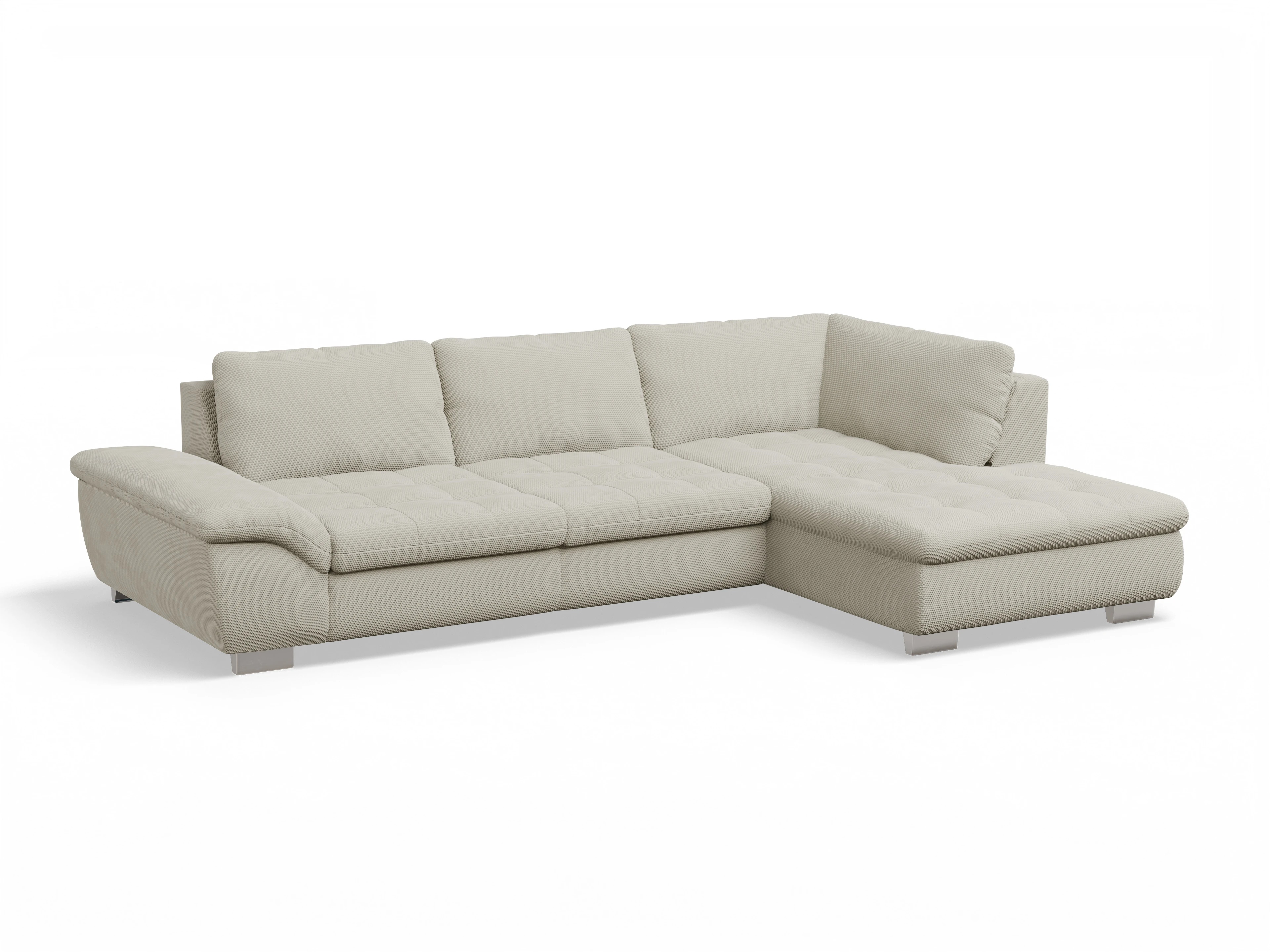 Ansicht des Produktes SC Smart 1007 Ecksofa rechts Abschluss offen in Stoff Beige