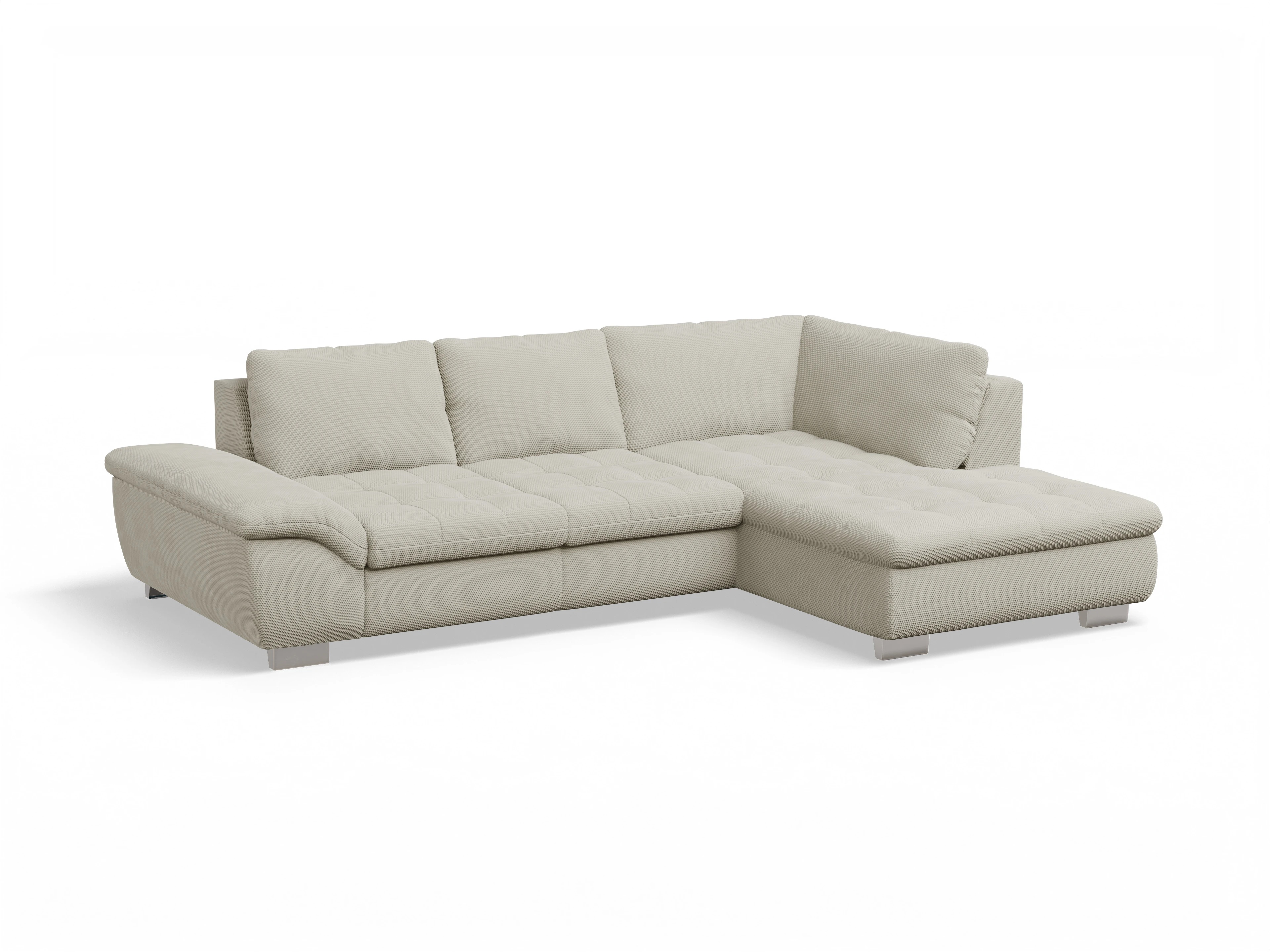 Sitz Concept smart 1007 KO Medium R Ansicht des Produktes SC Smart 1007 Ecksofa rechts Abschluss offen in Stoff Beige