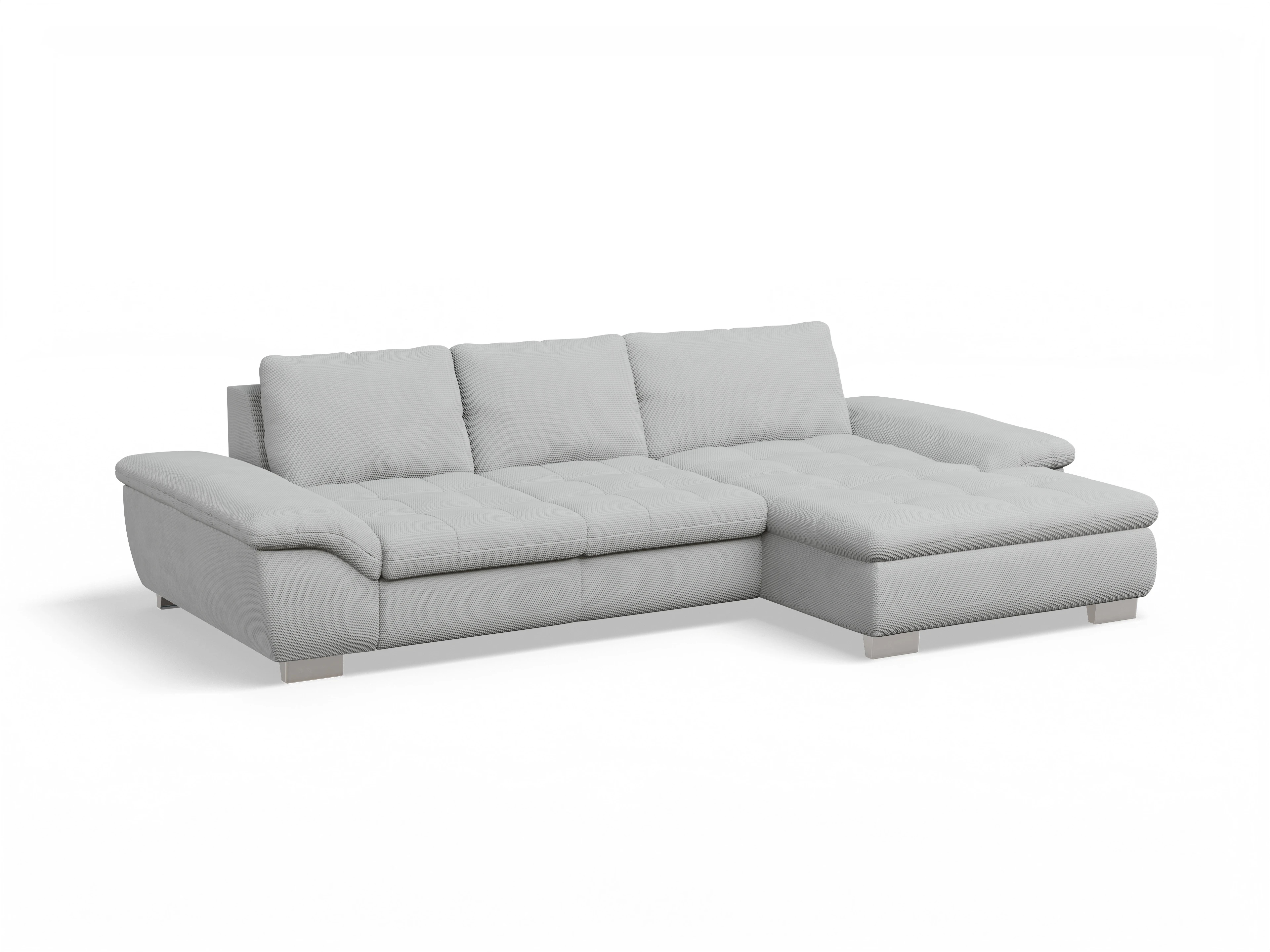 Ansicht des Produktes SC Smart 1007 Ecksofa rechts Abschluss offen in Stoff Grau