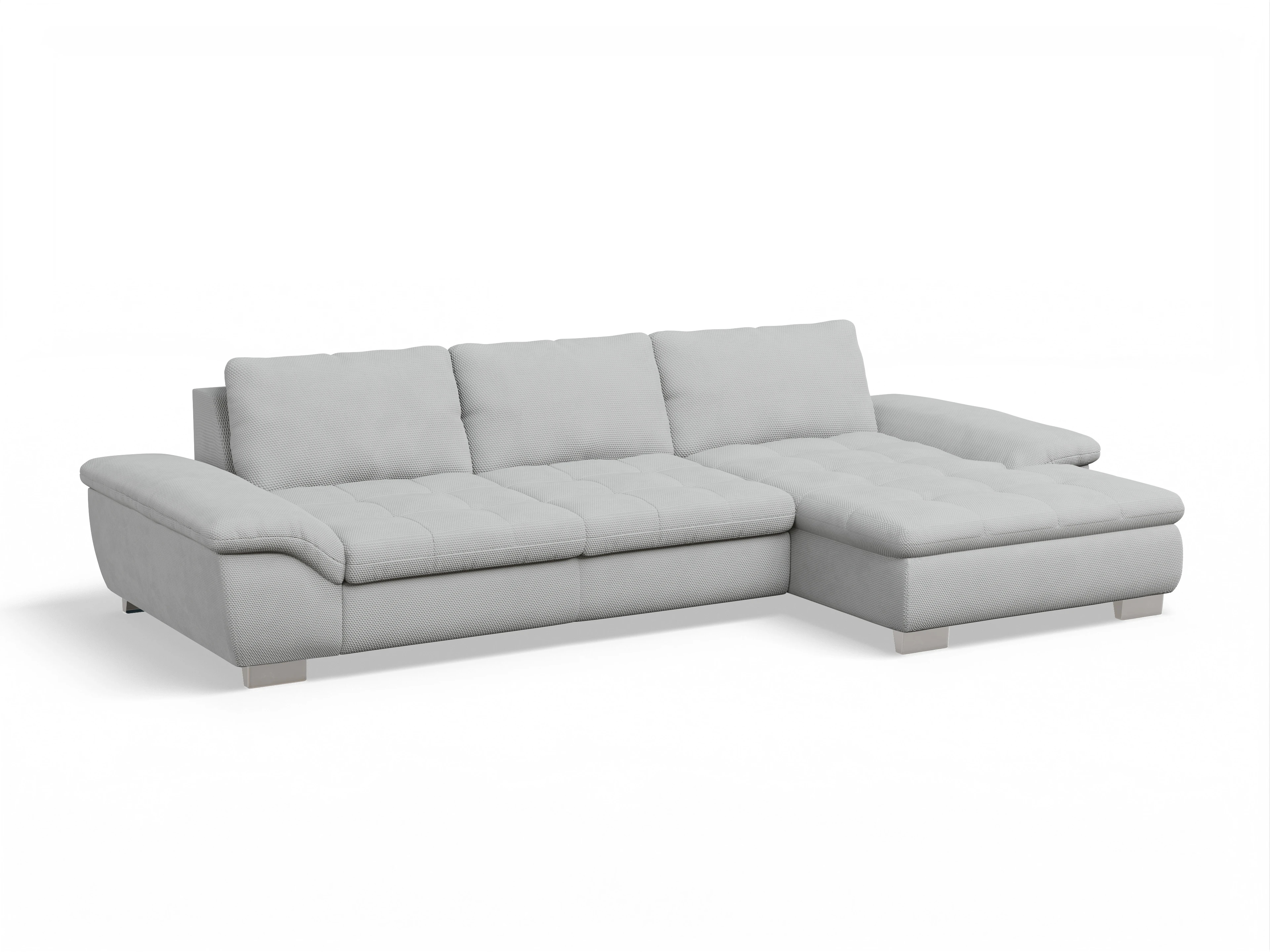 Ansicht des Produktes SC Smart 1007 Ecksofa rechts Abschluss offen in Stoff Grau
