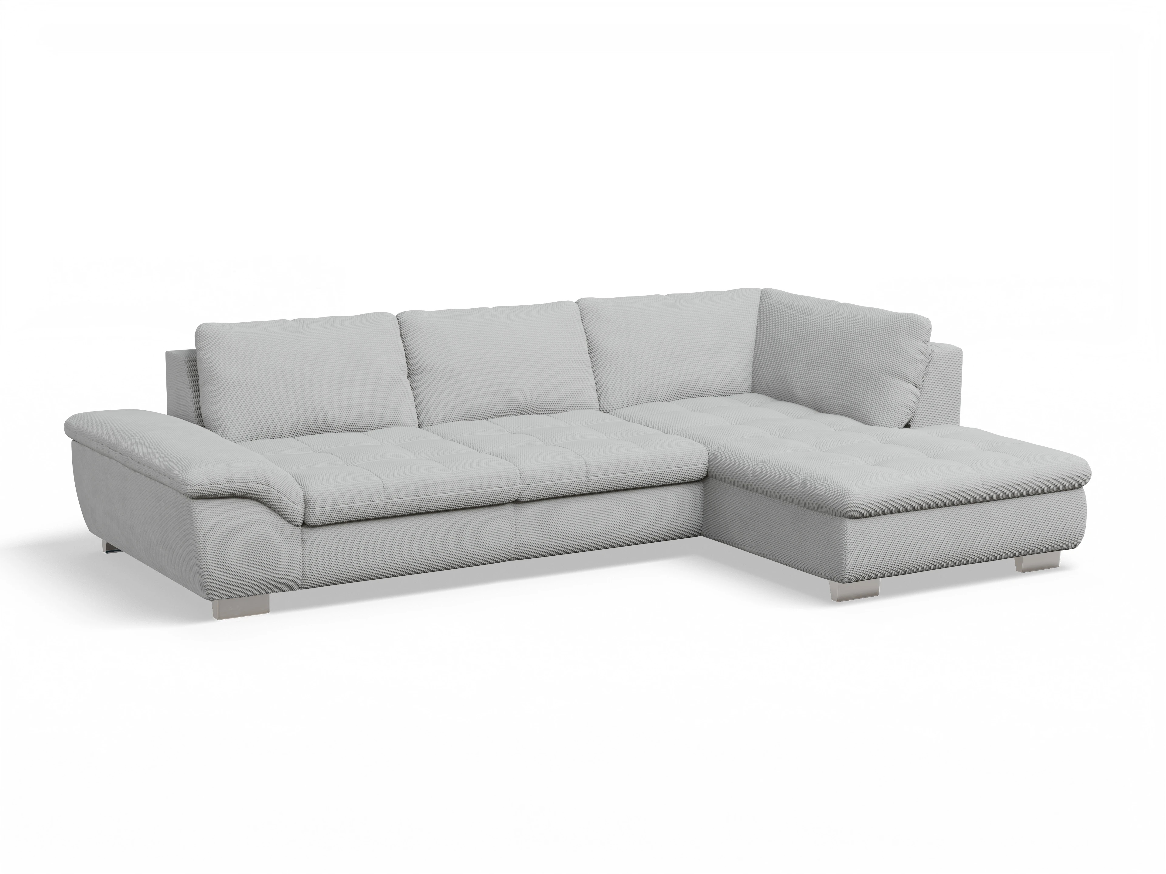 Ansicht des Produktes SC Smart 1007 Ecksofa rechts Abschluss offen in Stoff Grau