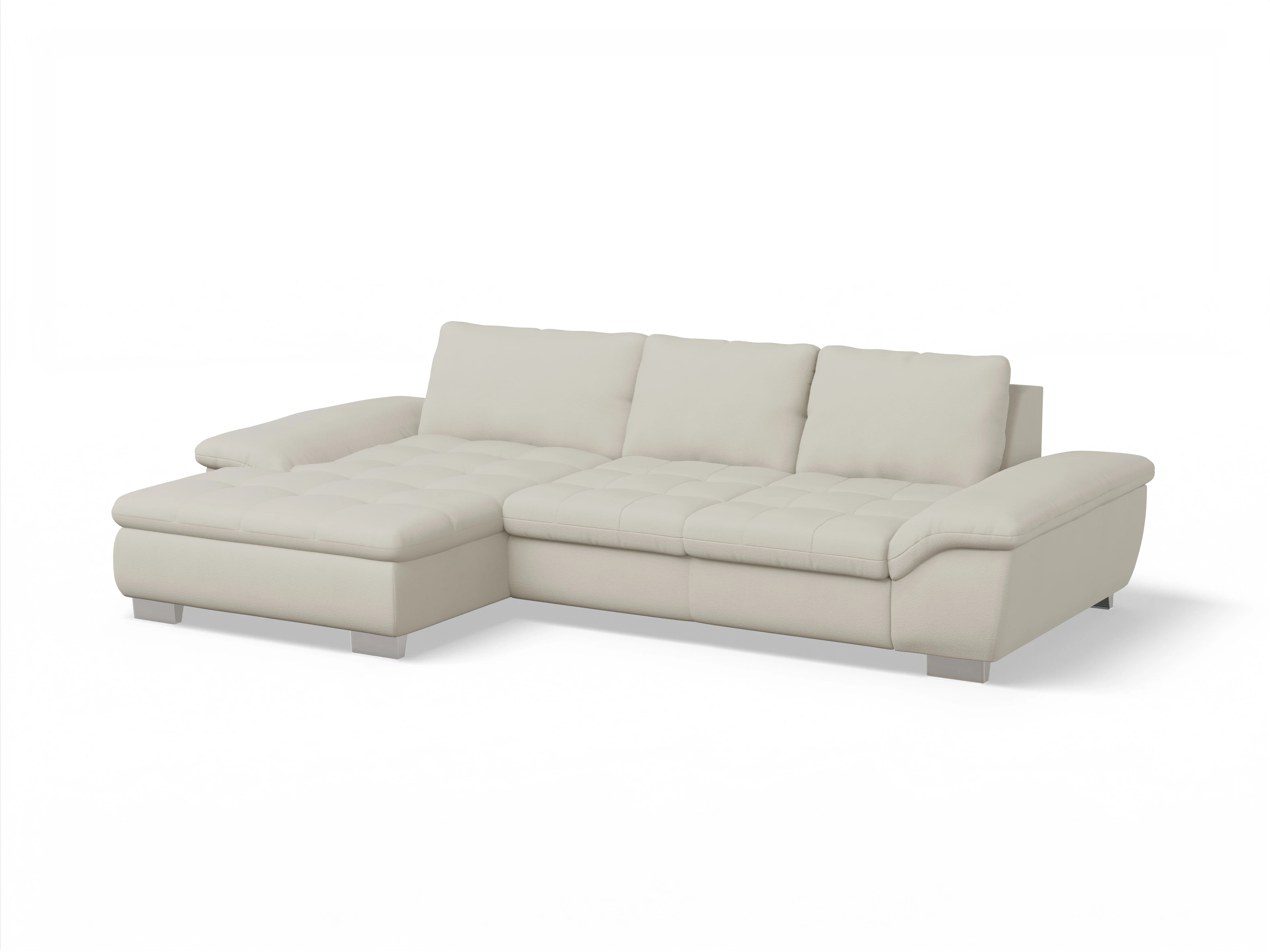 Ansicht des Produktes SC Smart 1007 Ecksofa links Abschluss offen in Stoff Beige