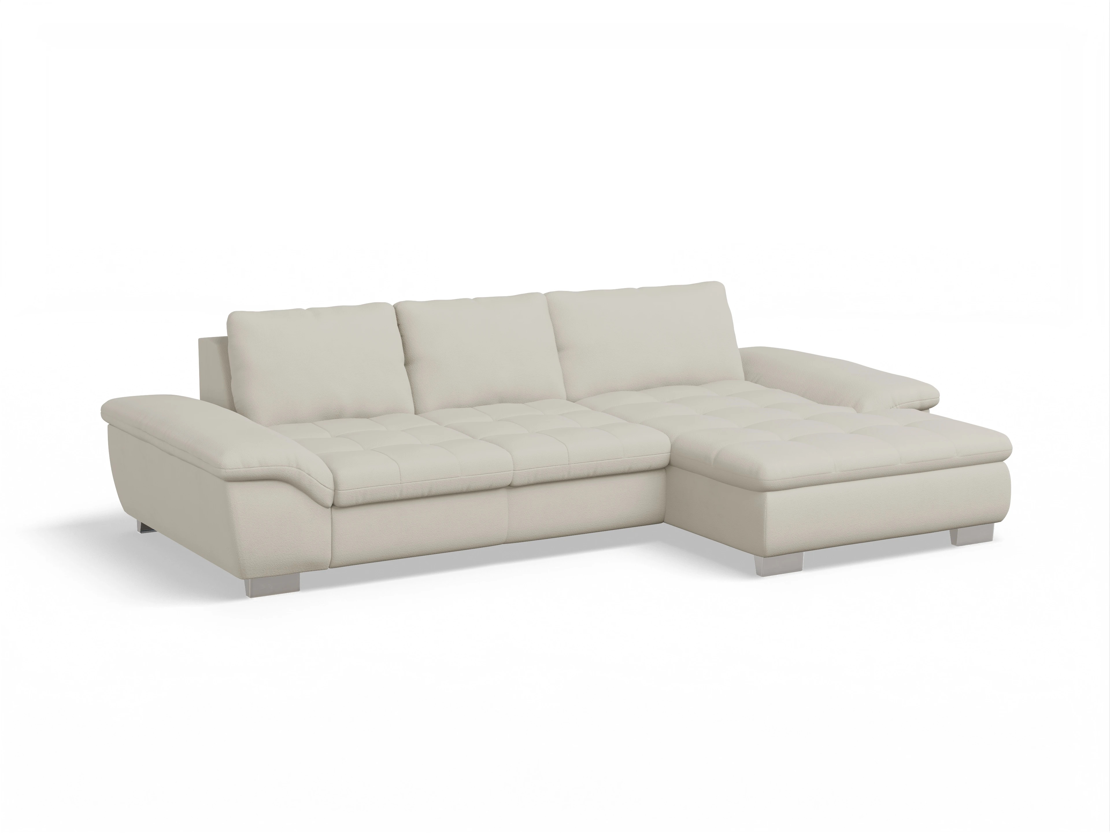 Ansicht des Produktes SC Smart 1007 Ecksofa rechts Abschluss offen in Stoff Beige