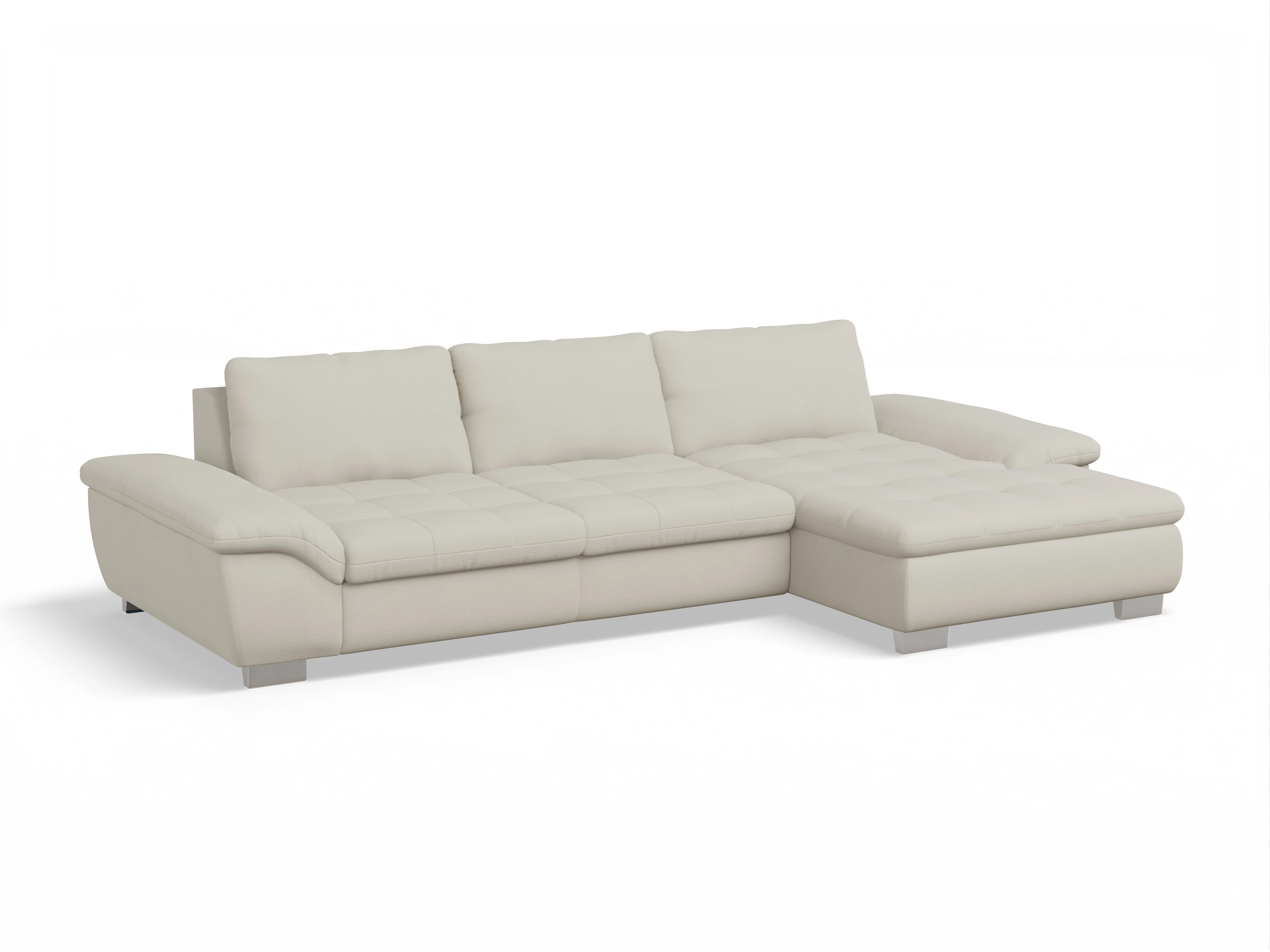 Ansicht des Produktes SC Smart 1007 Ecksofa rechts Abschluss offen in Stoff Beige