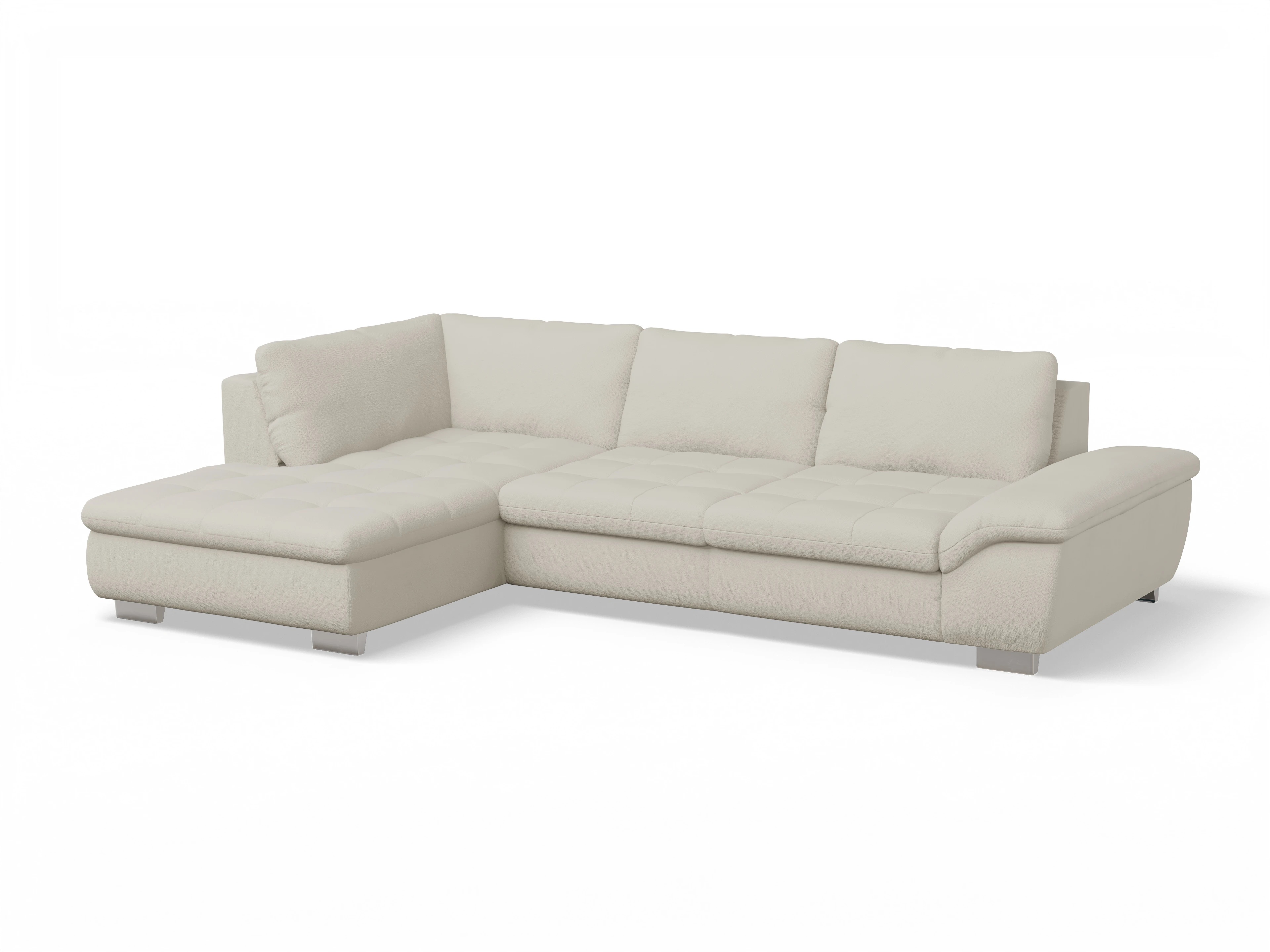 Ansicht des Produktes SC Smart 1007 Ecksofa links Abschluss offen in Stoff Beige