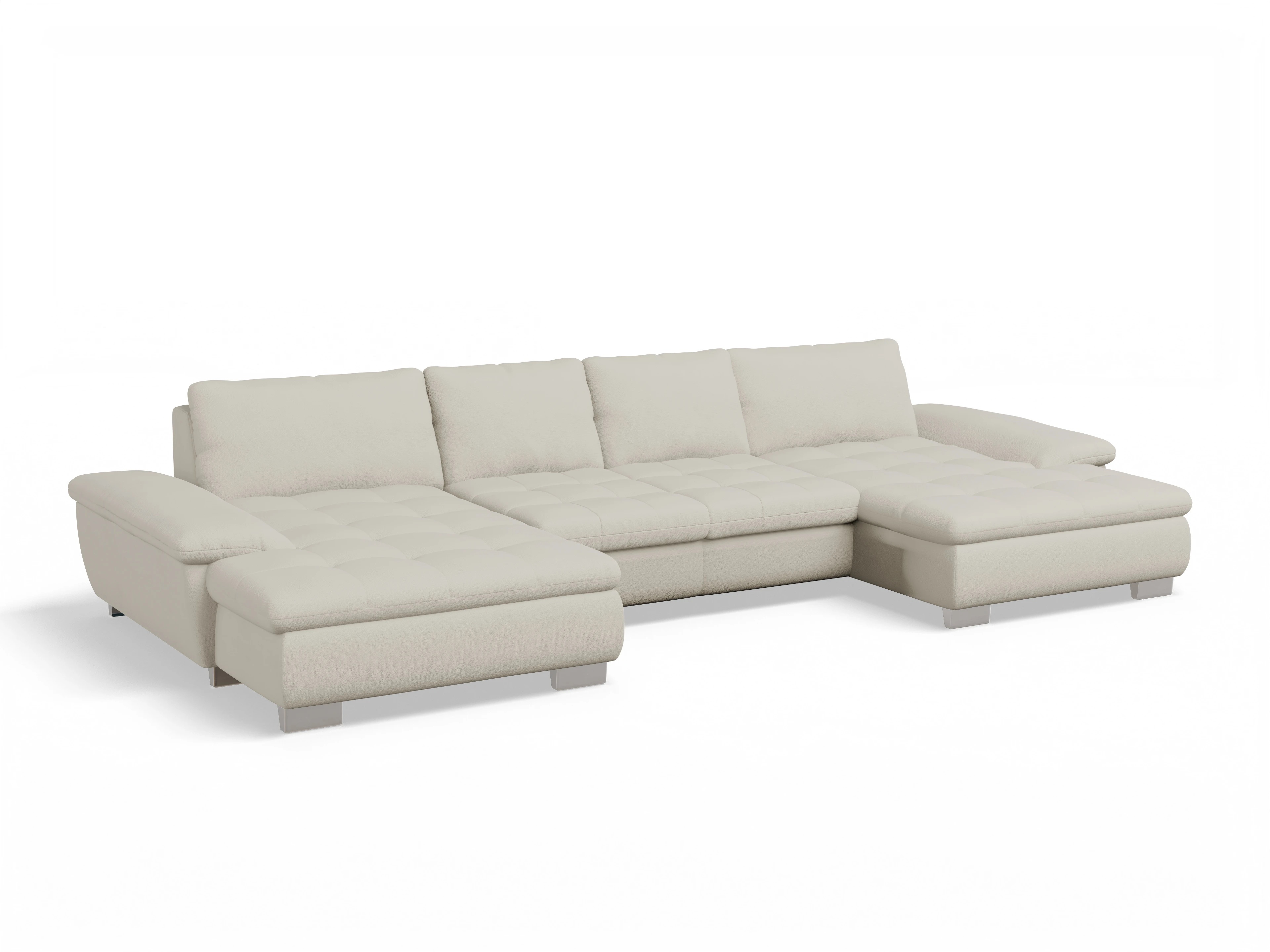 Ansicht des Produktes SC Smart 1007 Wohnlandschaft offen beidseitig in Stoff Beige