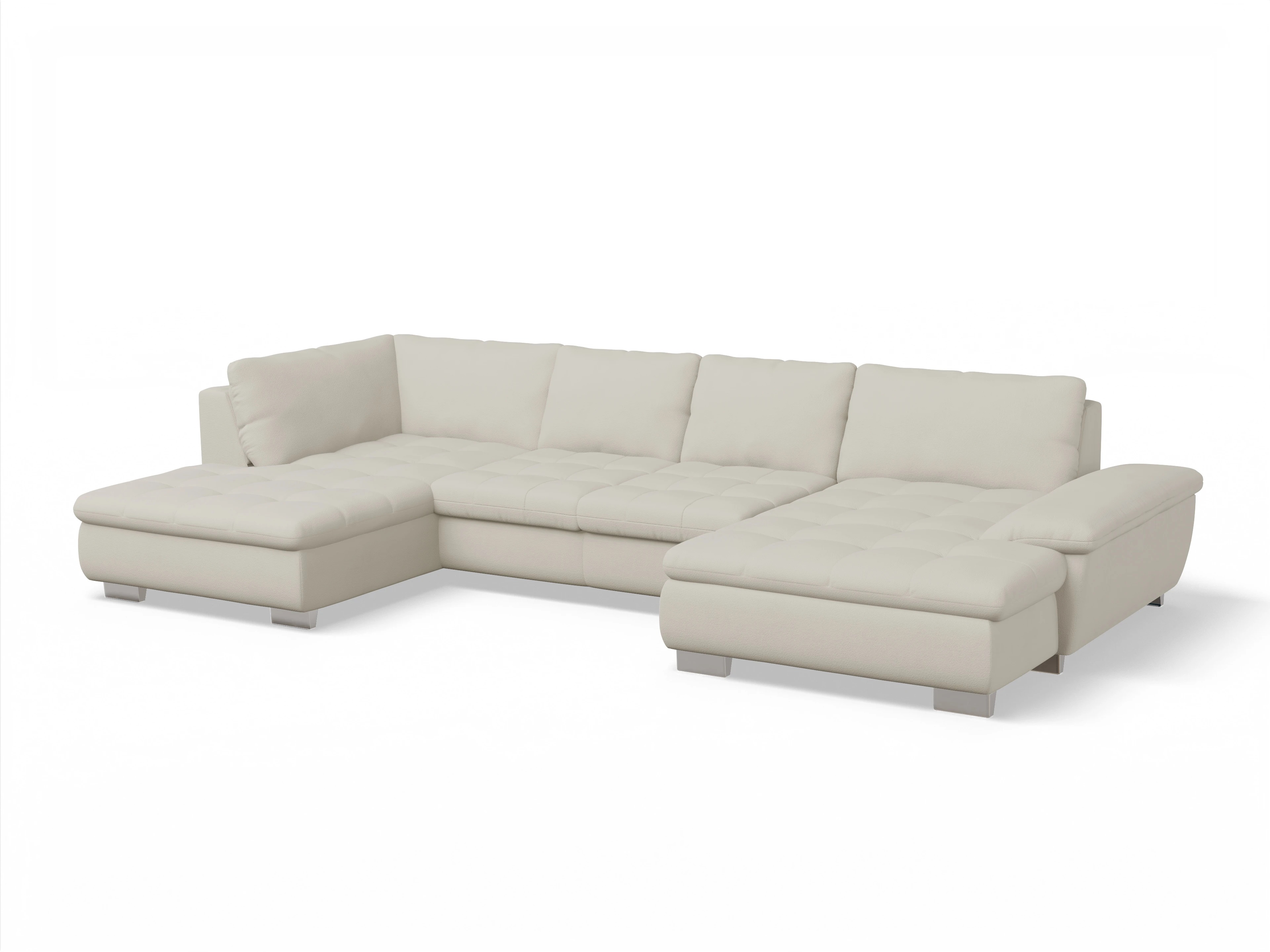 Ansicht des Produktes SC Smart 1007 Wohnlandschaft offen beidseitig in Stoff Beige