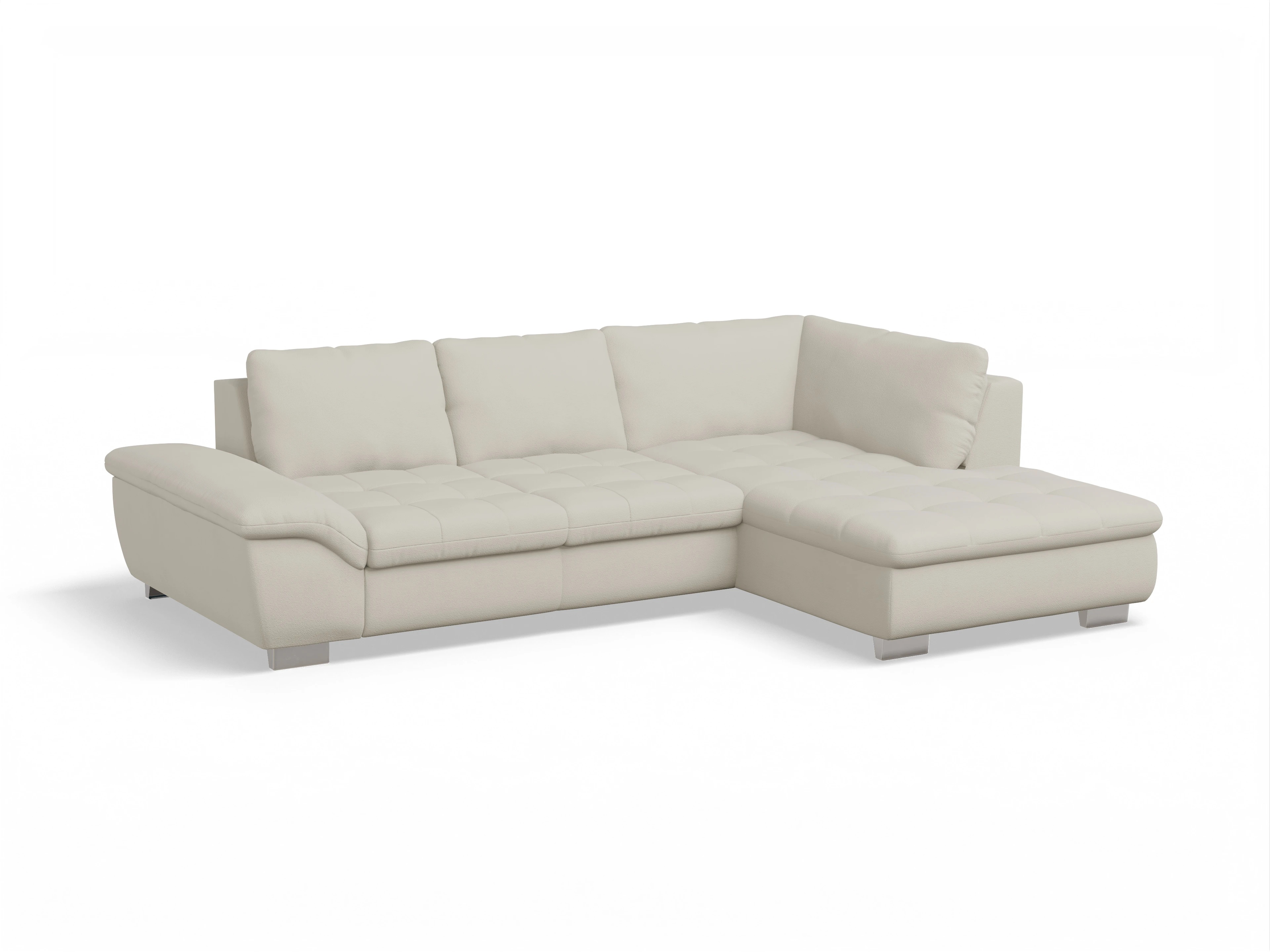 Ansicht des Produktes SC Smart 1007 Ecksofa rechts Abschluss offen in Stoff Beige