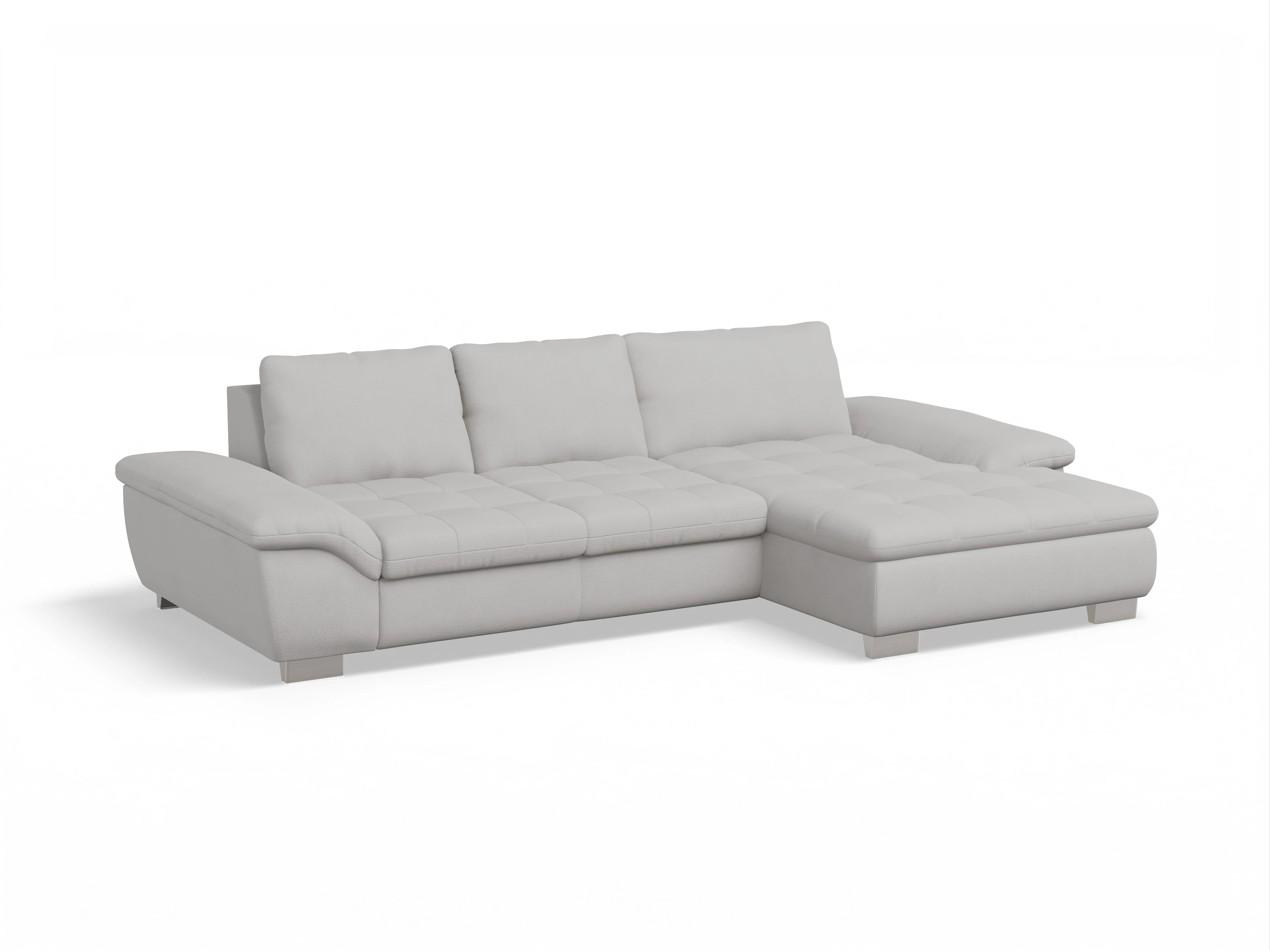 Ansicht des Produktes SC Smart 1007 Ecksofa rechts Abschluss offen in Stoff Grau