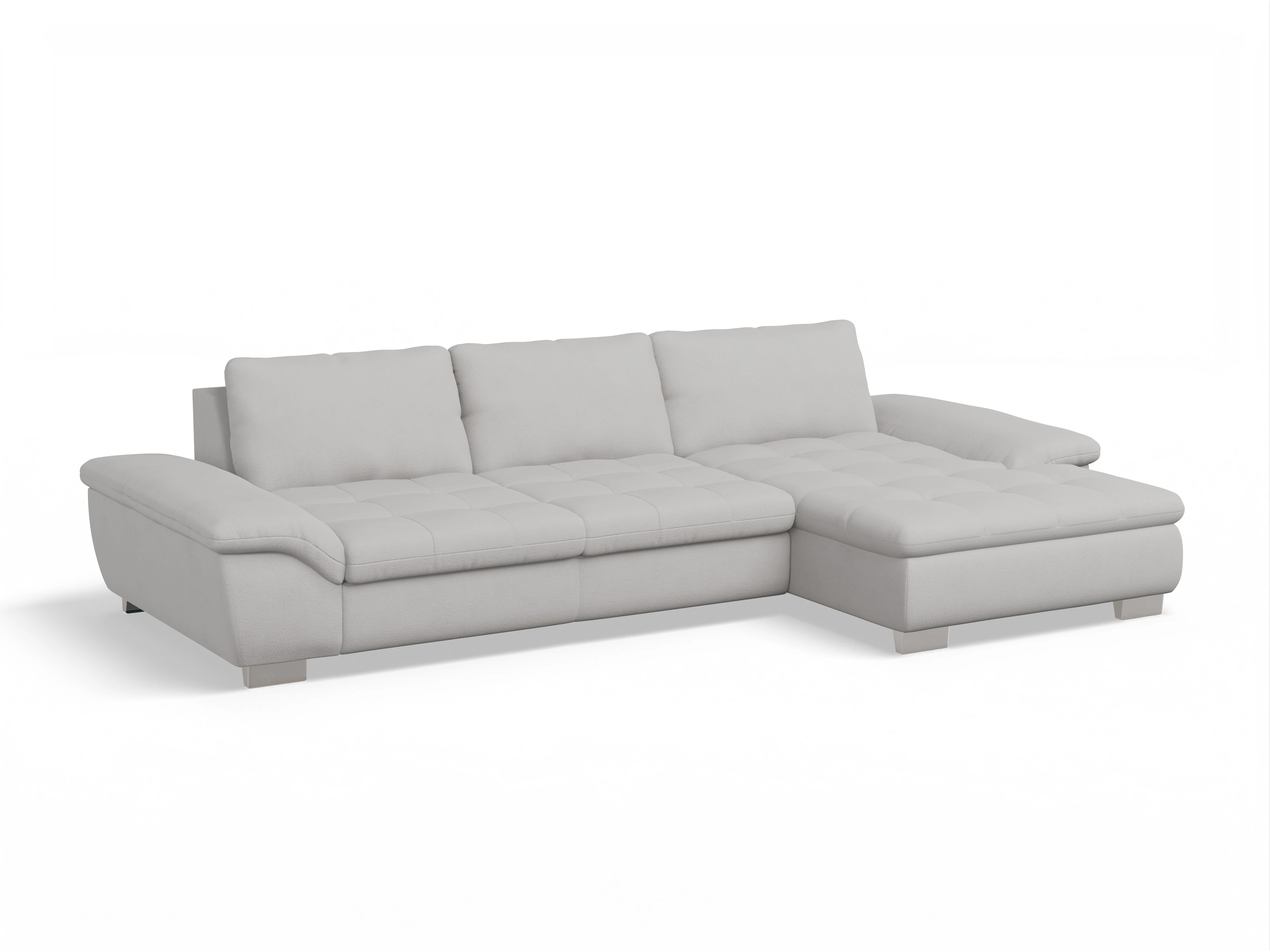 Ansicht des Produktes SC Smart 1007 Ecksofa rechts Abschluss offen in Stoff Grau