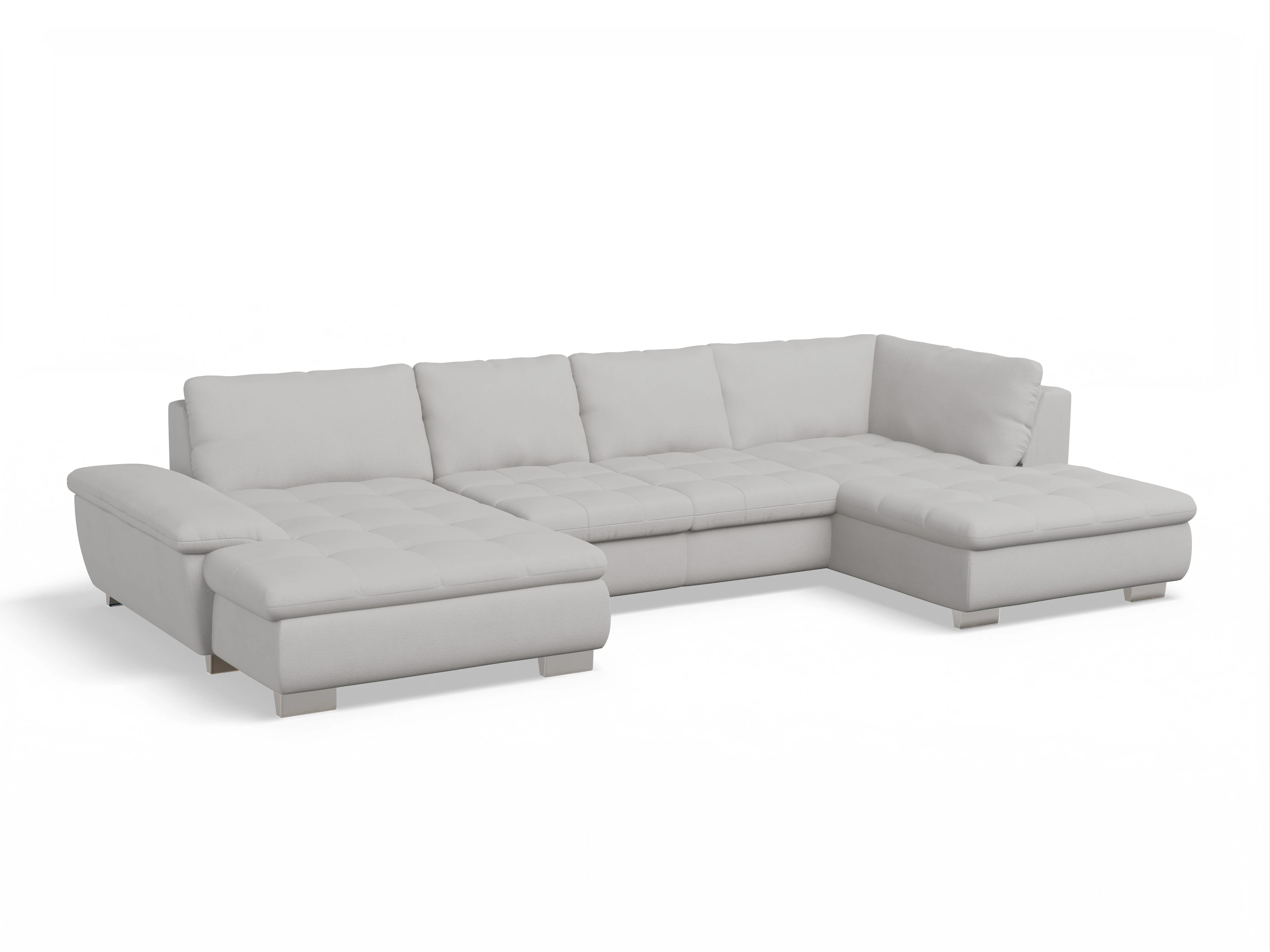 Ansicht des Produktes SC Smart 1007 Wohnlandschaft offen beidseitig in Stoff Grau