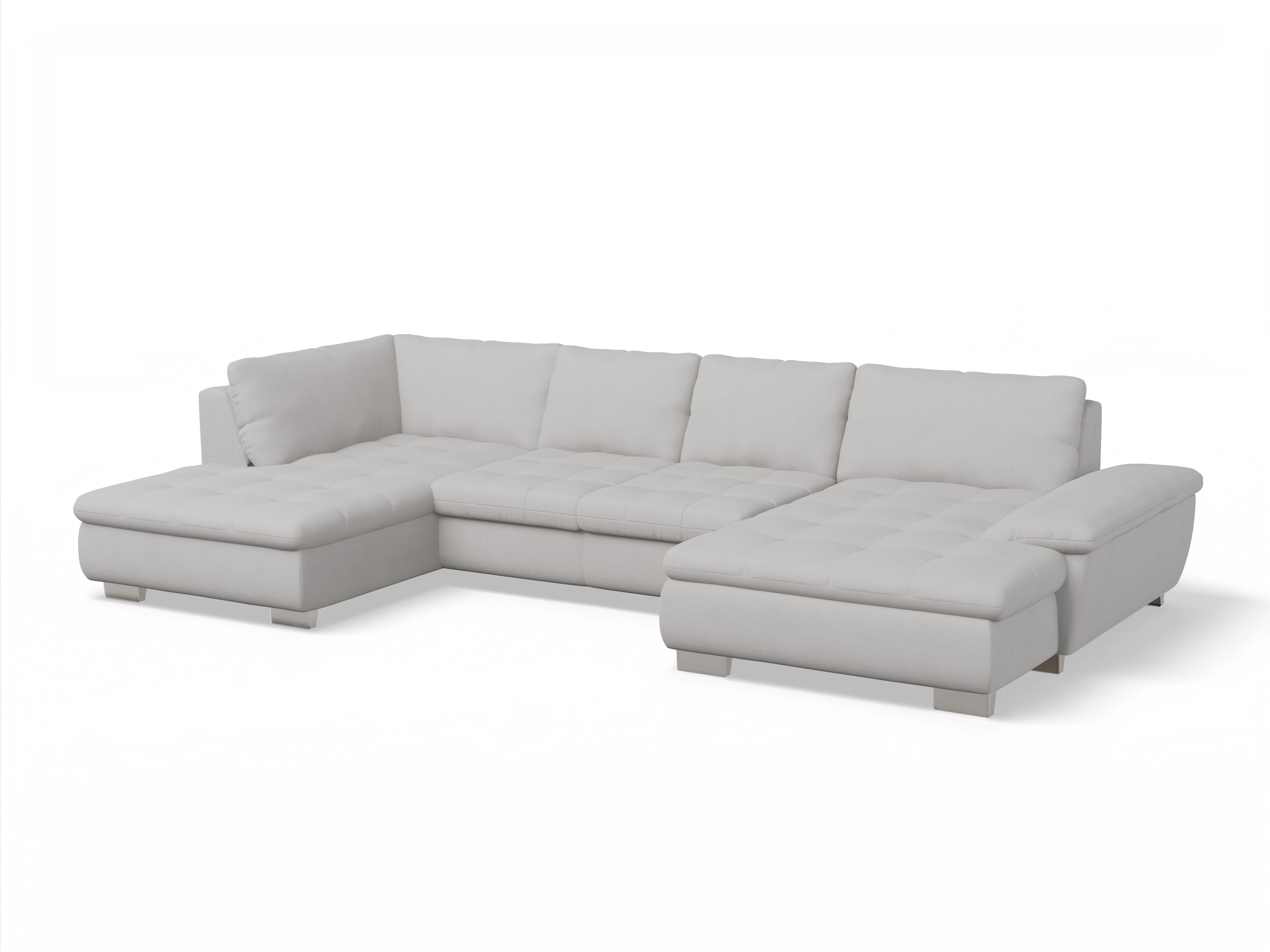 Ansicht des Produktes SC Smart 1007 Wohnlandschaft offen beidseitig in Stoff Grau