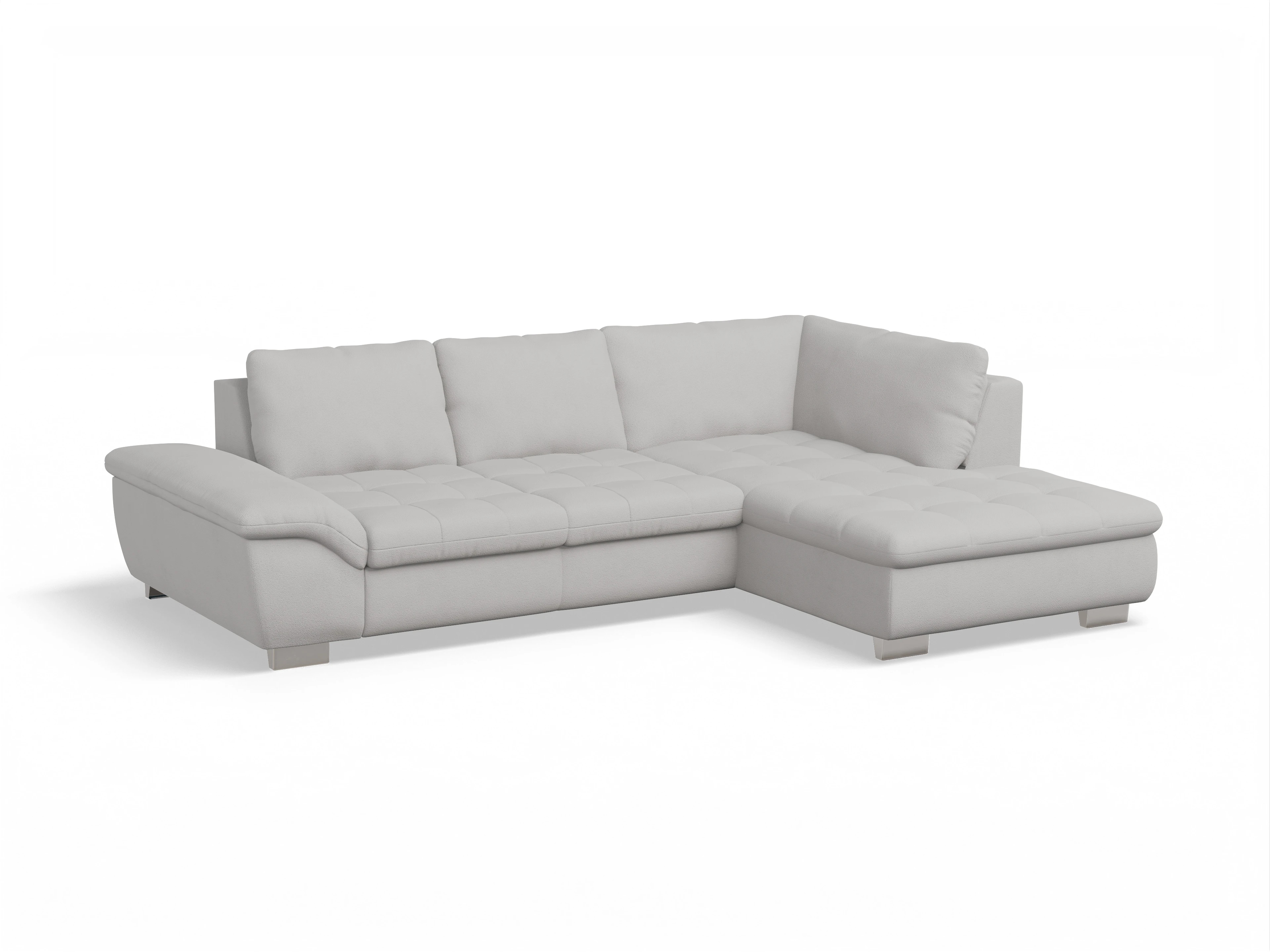 Ansicht des Produktes SC Smart 1007 Ecksofa rechts Abschluss offen in Stoff Grau