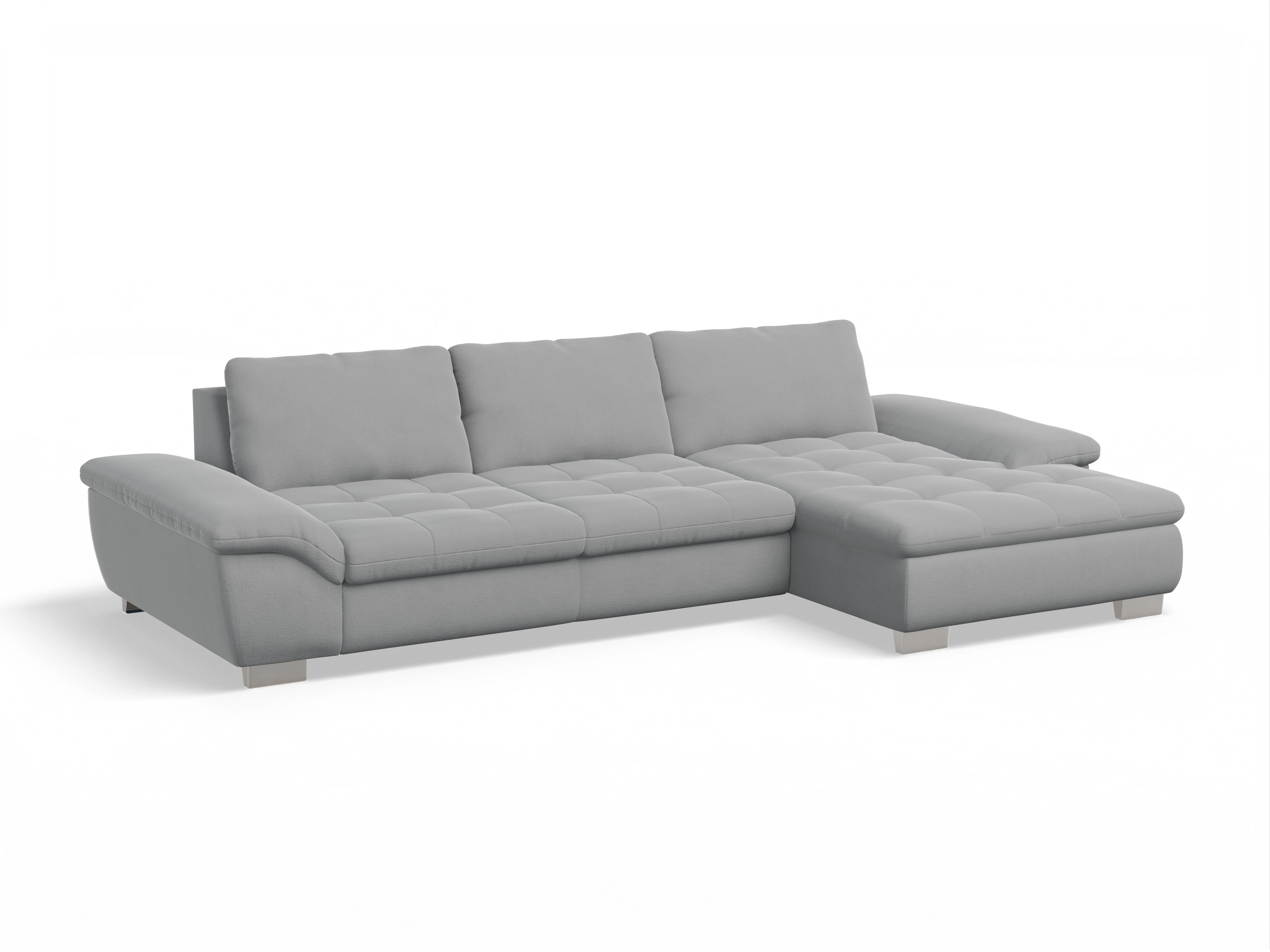 Ansicht des Produktes SC Smart 1007 Ecksofa rechts Abschluss offen in Stoff Grau