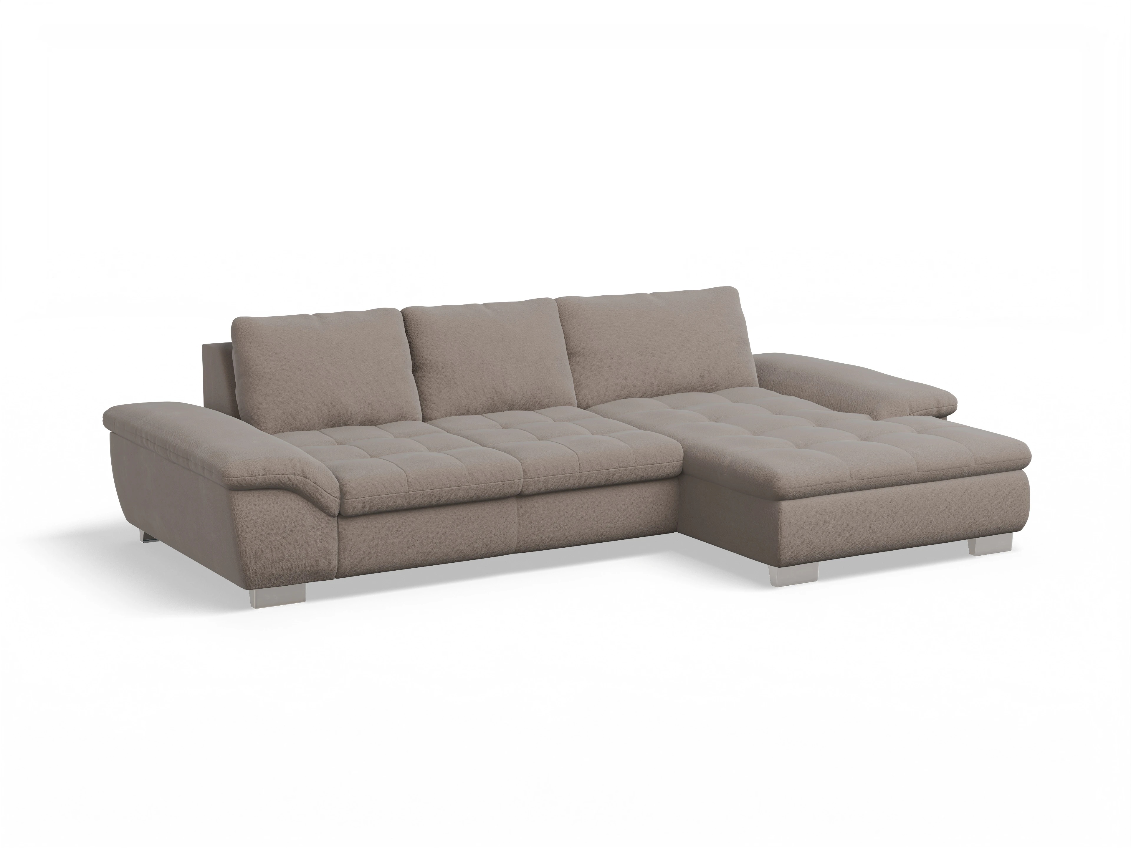Ansicht des Produktes SC Smart 1007 Ecksofa rechts Abschluss offen in Stoff Beige