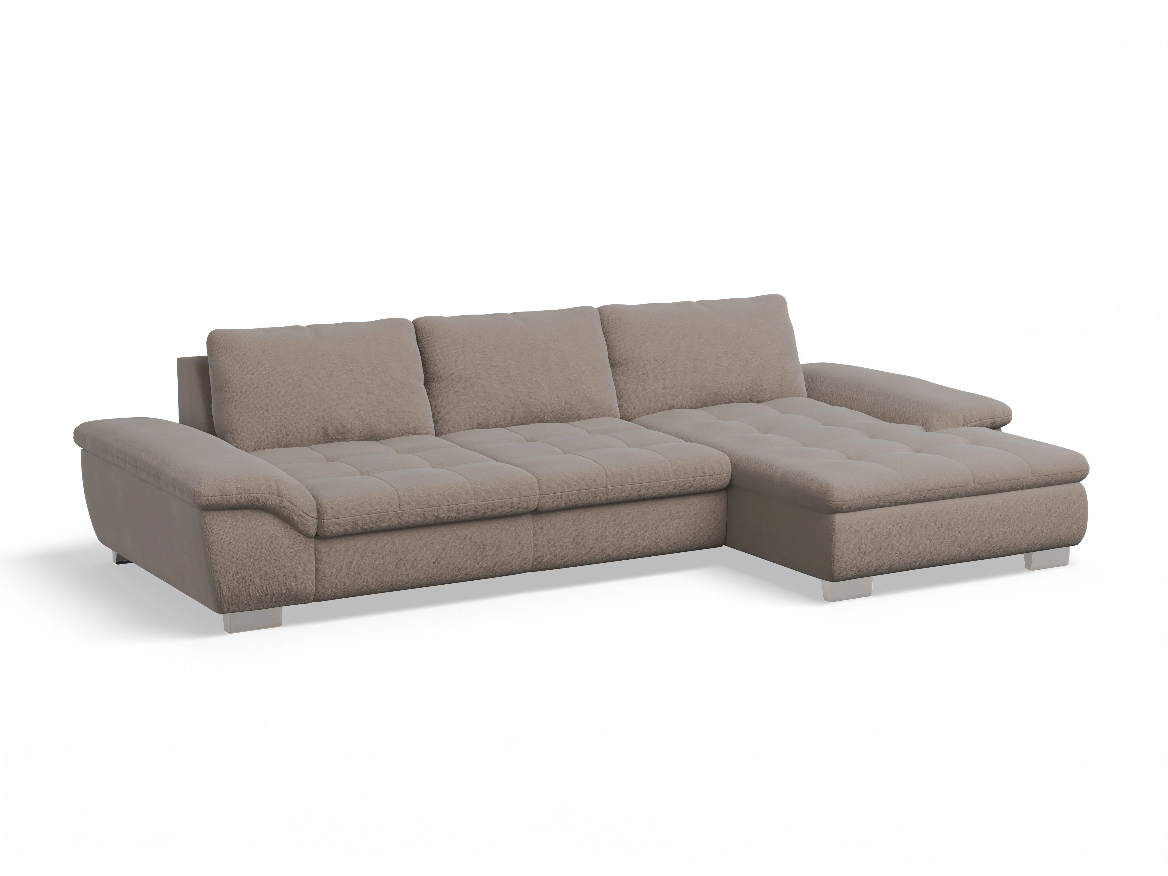 Ansicht des Produktes SC Smart 1007 Ecksofa rechts Abschluss offen in Stoff Beige