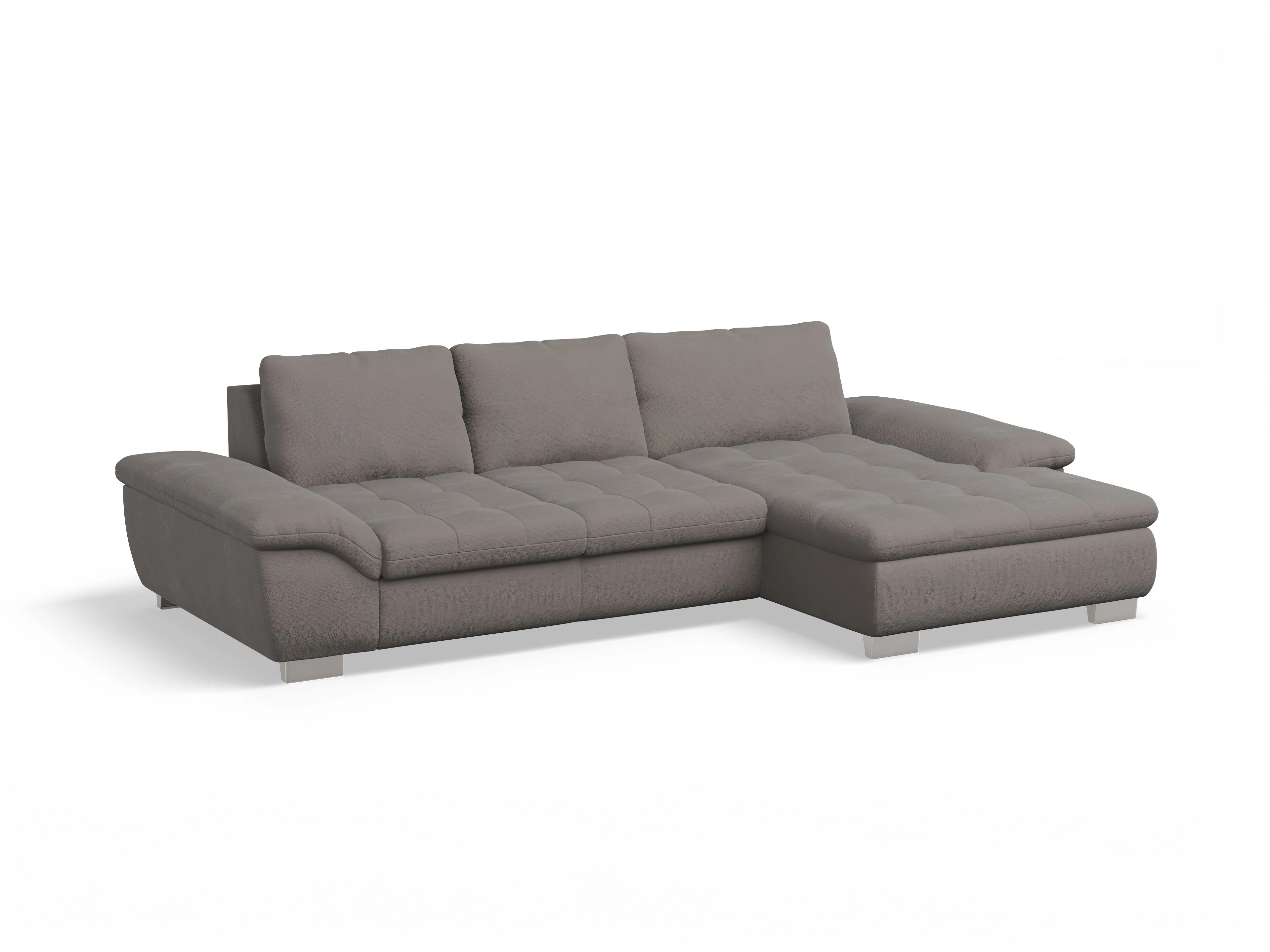 Ansicht des Produktes SC Smart 1007 Ecksofa rechts Abschluss offen in Stoff Braun
