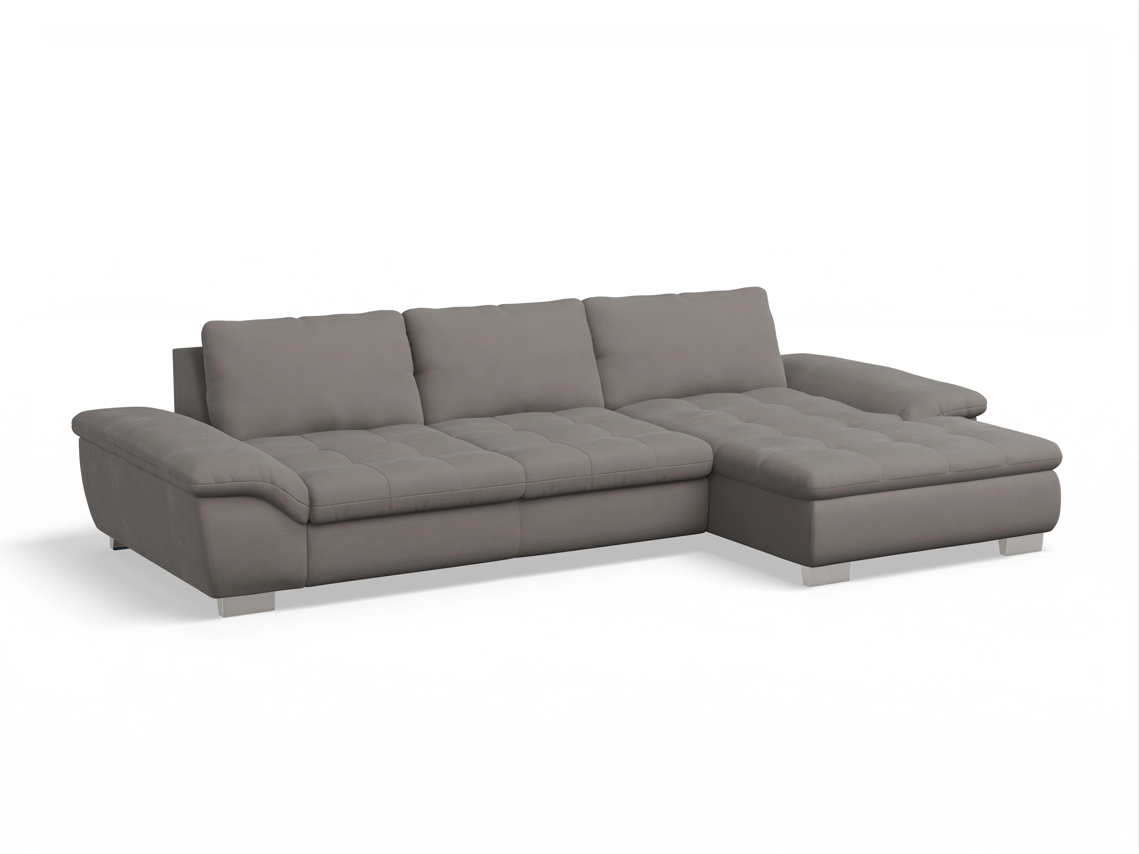 Ansicht des Produktes SC Smart 1007 Ecksofa rechts Abschluss offen in Stoff Braun