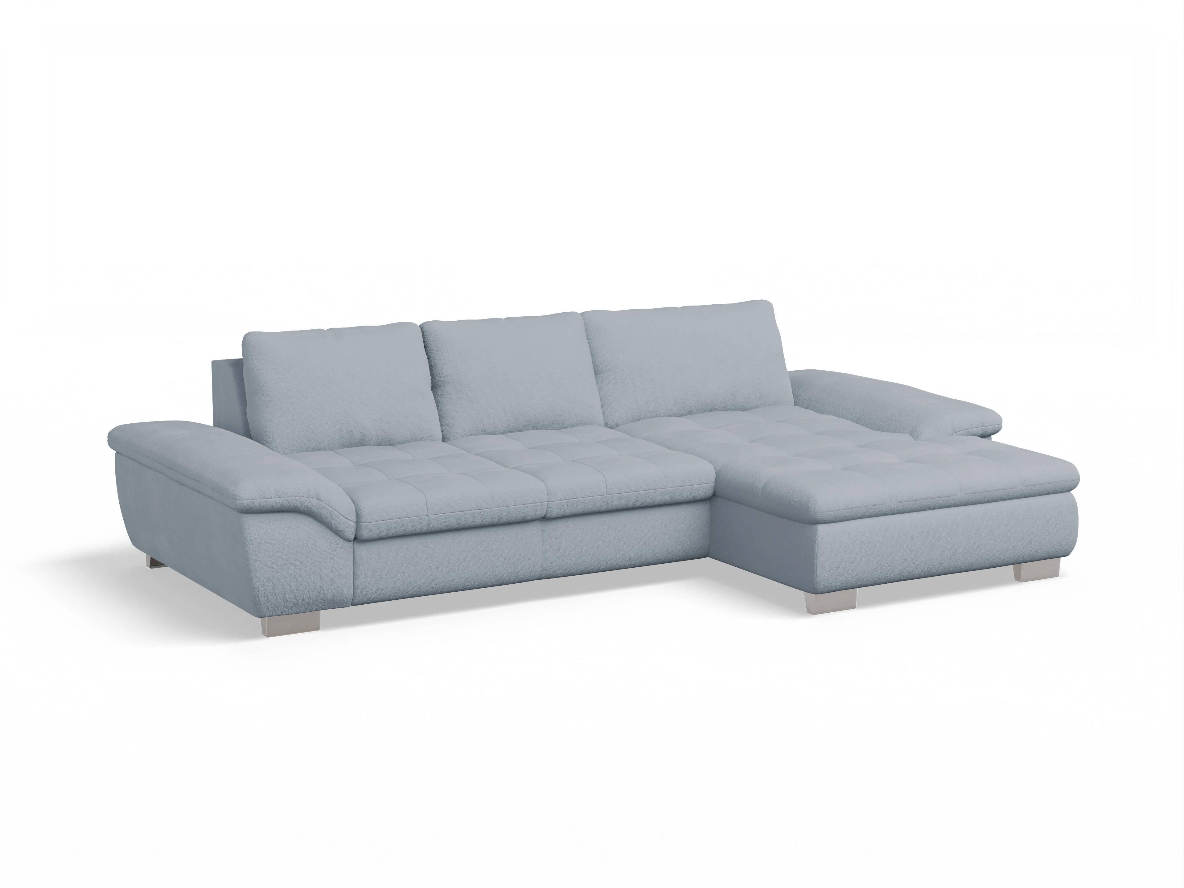 Ansicht des Produktes SC Smart 1007 Ecksofa rechts Abschluss offen in Stoff Blau