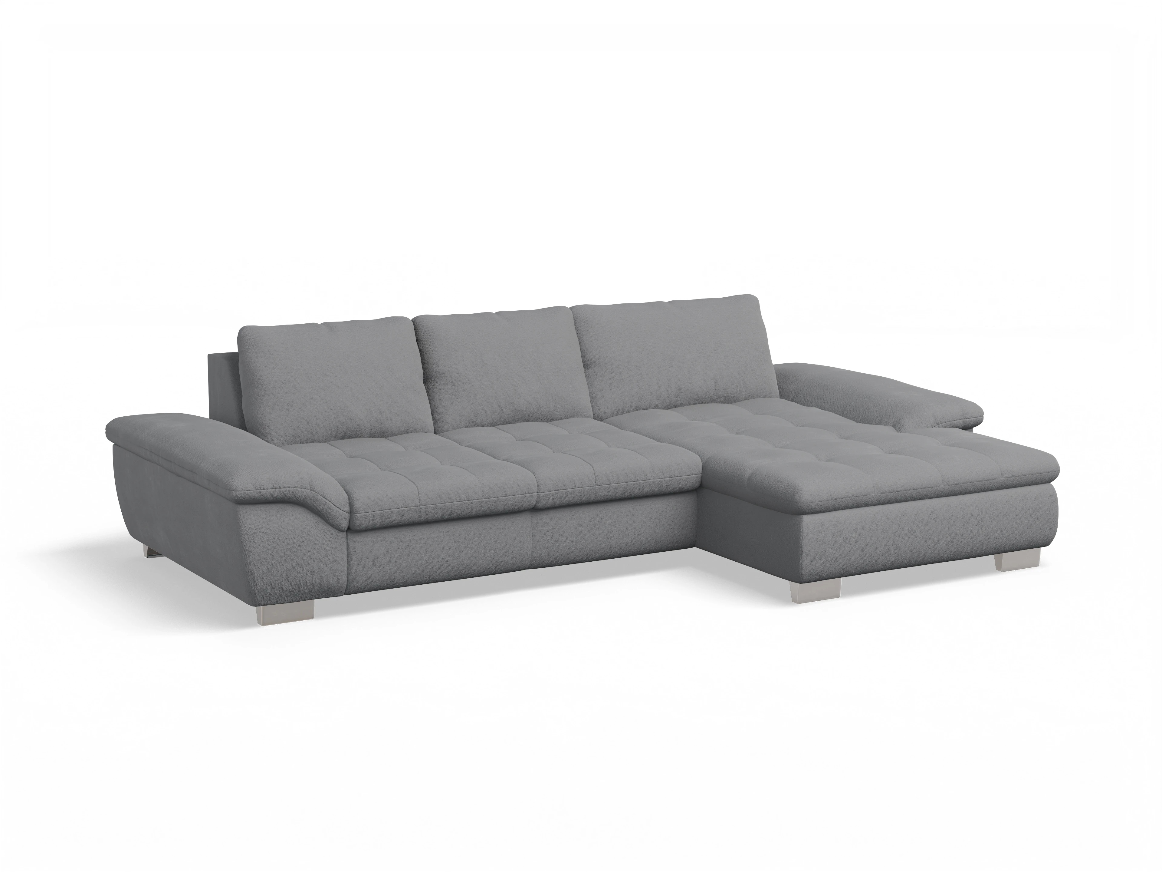 Ansicht des Produktes SC Smart 1007 Ecksofa rechts Abschluss offen in Stoff Grau
