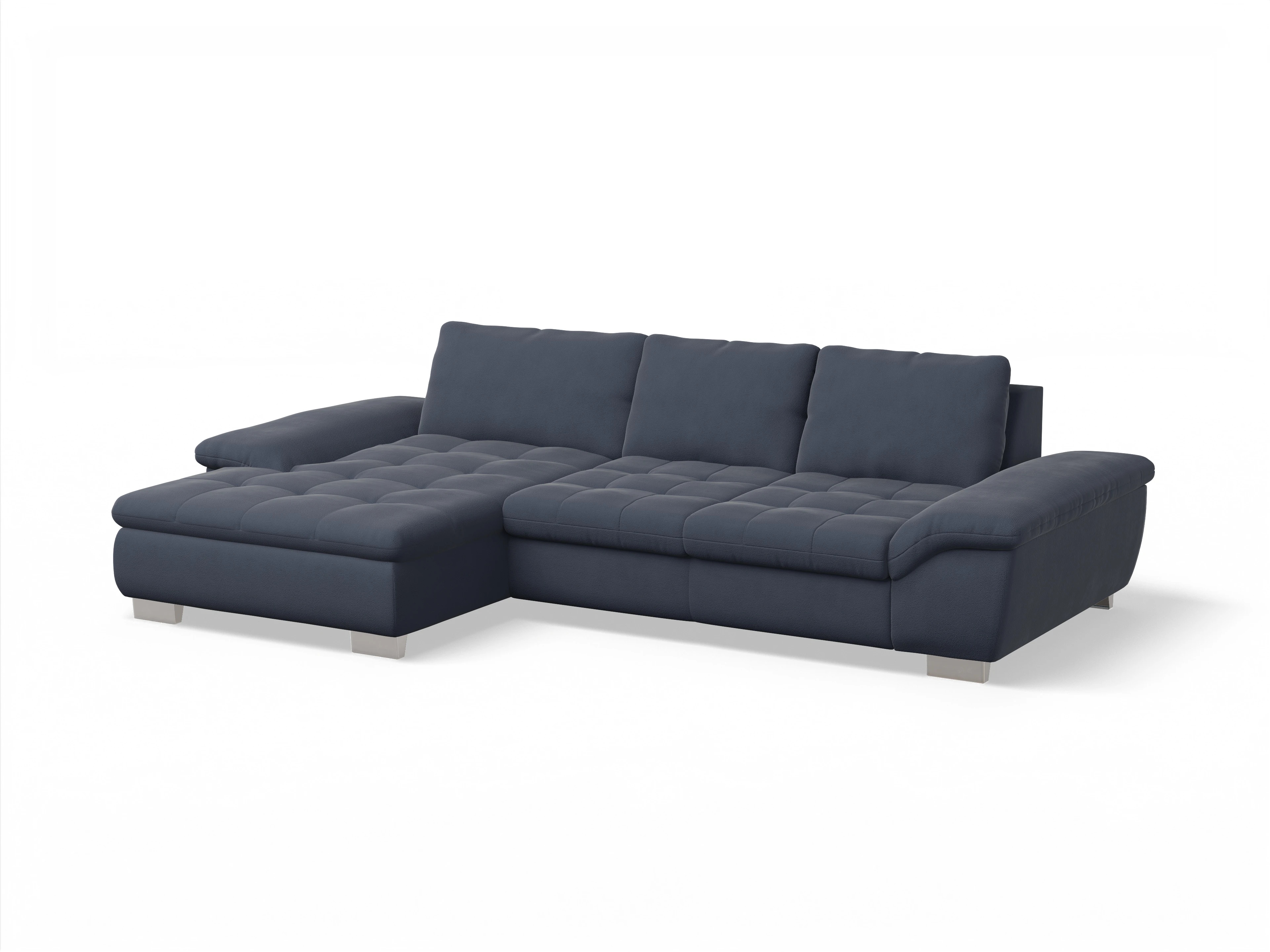 Ansicht des Produktes SC Smart 1007 Ecksofa links Abschluss offen in Stoff Blau