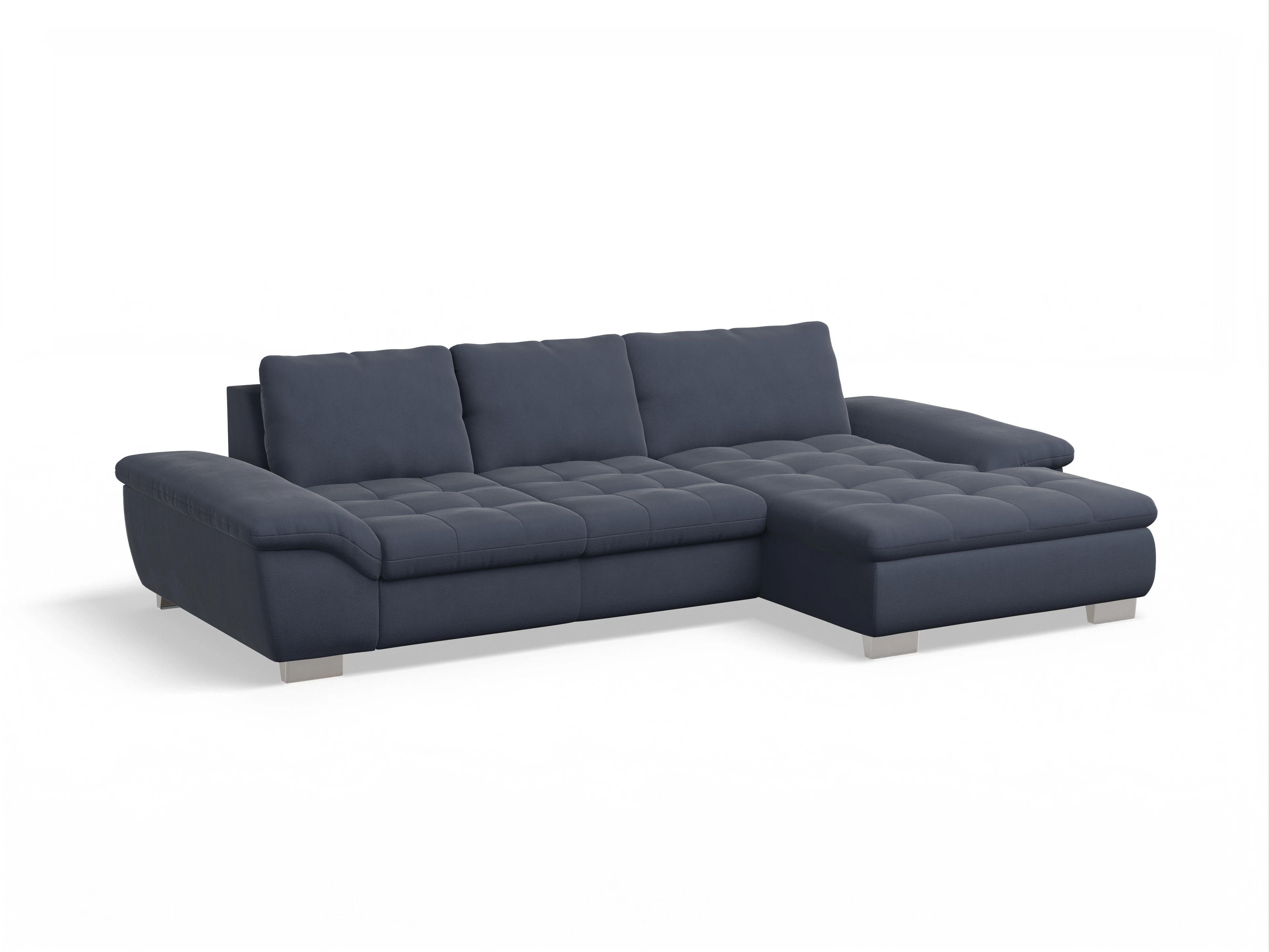 Ansicht des Produktes SC Smart 1007 Ecksofa rechts Abschluss offen in Stoff Blau