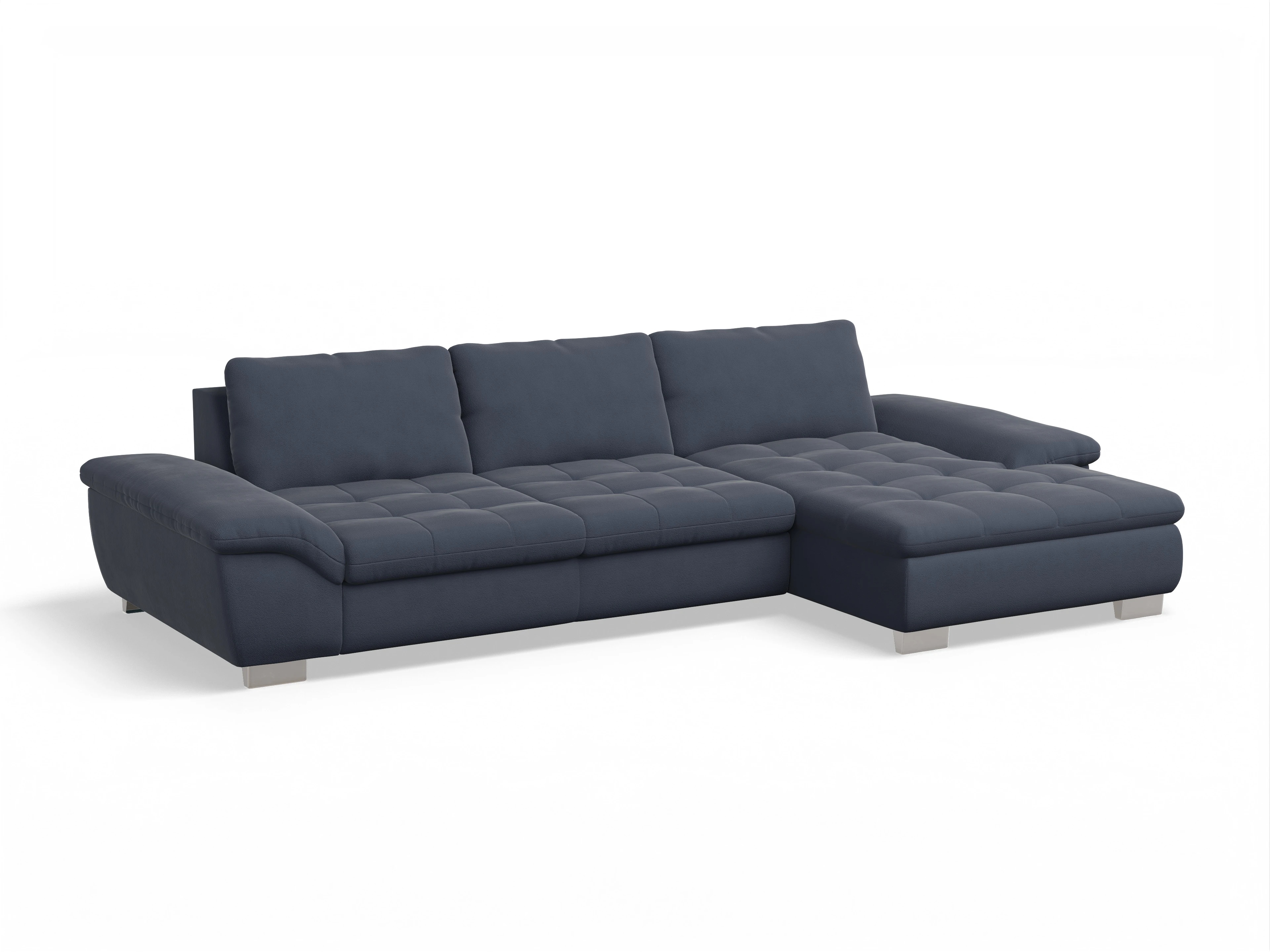 Ansicht des Produktes SC Smart 1007 Ecksofa rechts Abschluss offen in Stoff Blau