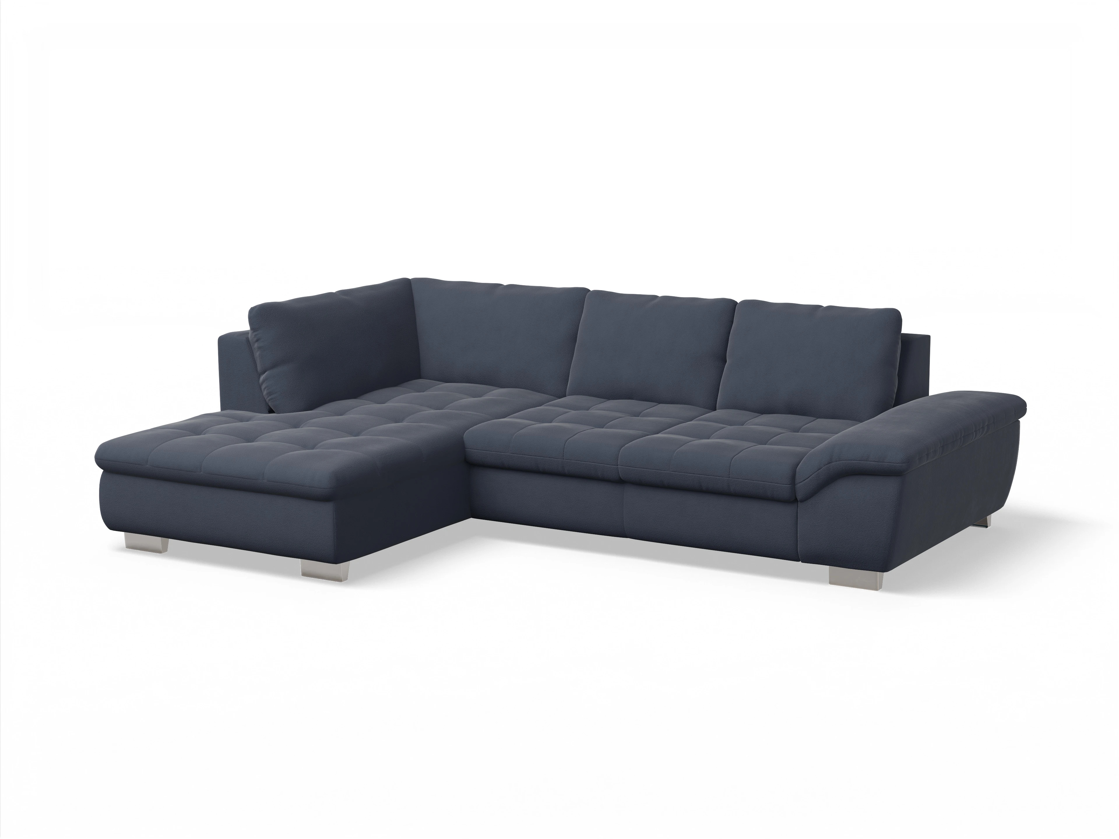Ansicht des Produktes SC Smart 1007 Ecksofa links Abschluss offen in Stoff Blau