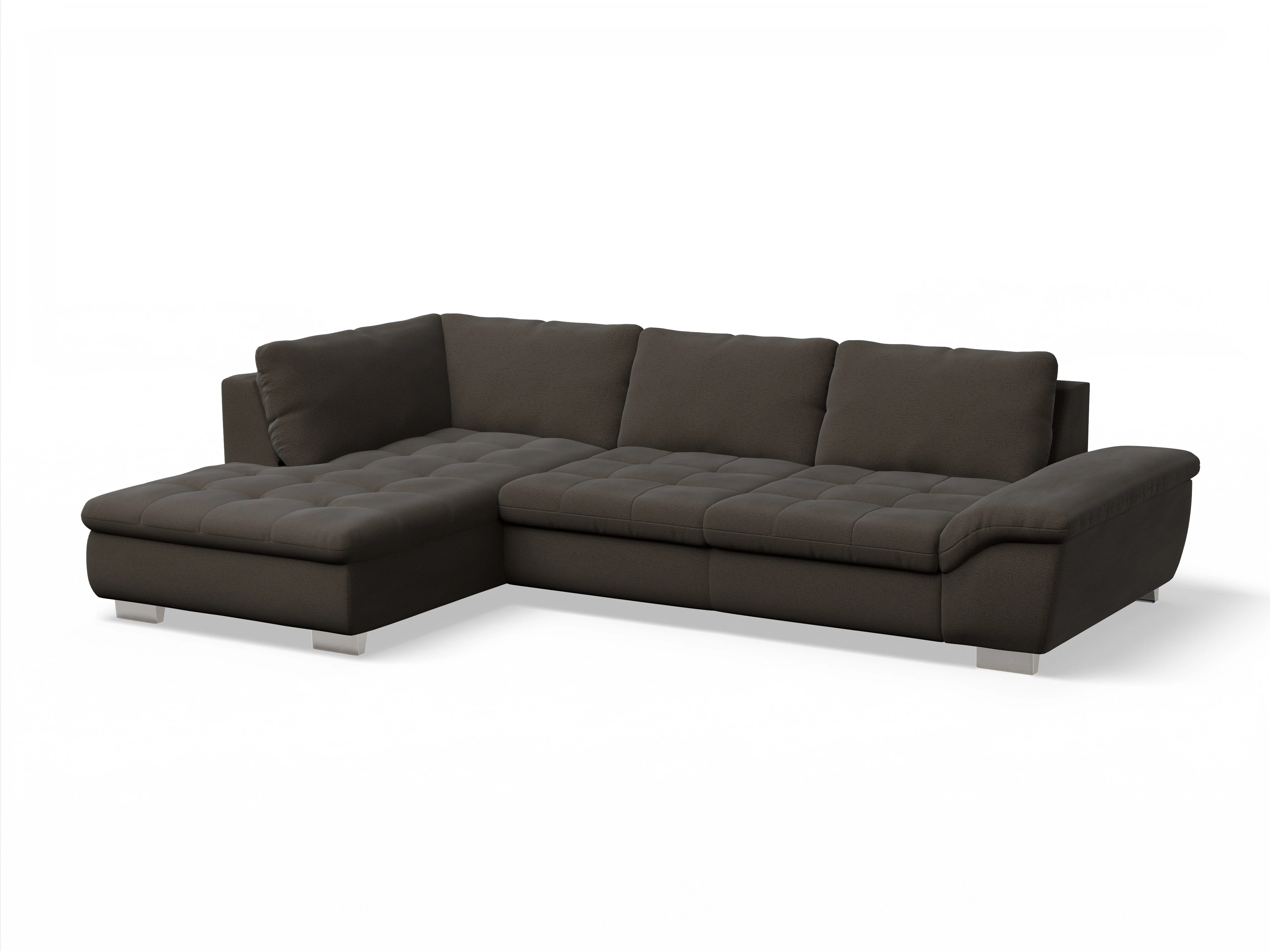 Sitz Concept smart 1007 Kombielement Large L Ansicht des Produktes SC Smart 1007 Ecksofa links Abschluss offen in Stoff Braun
