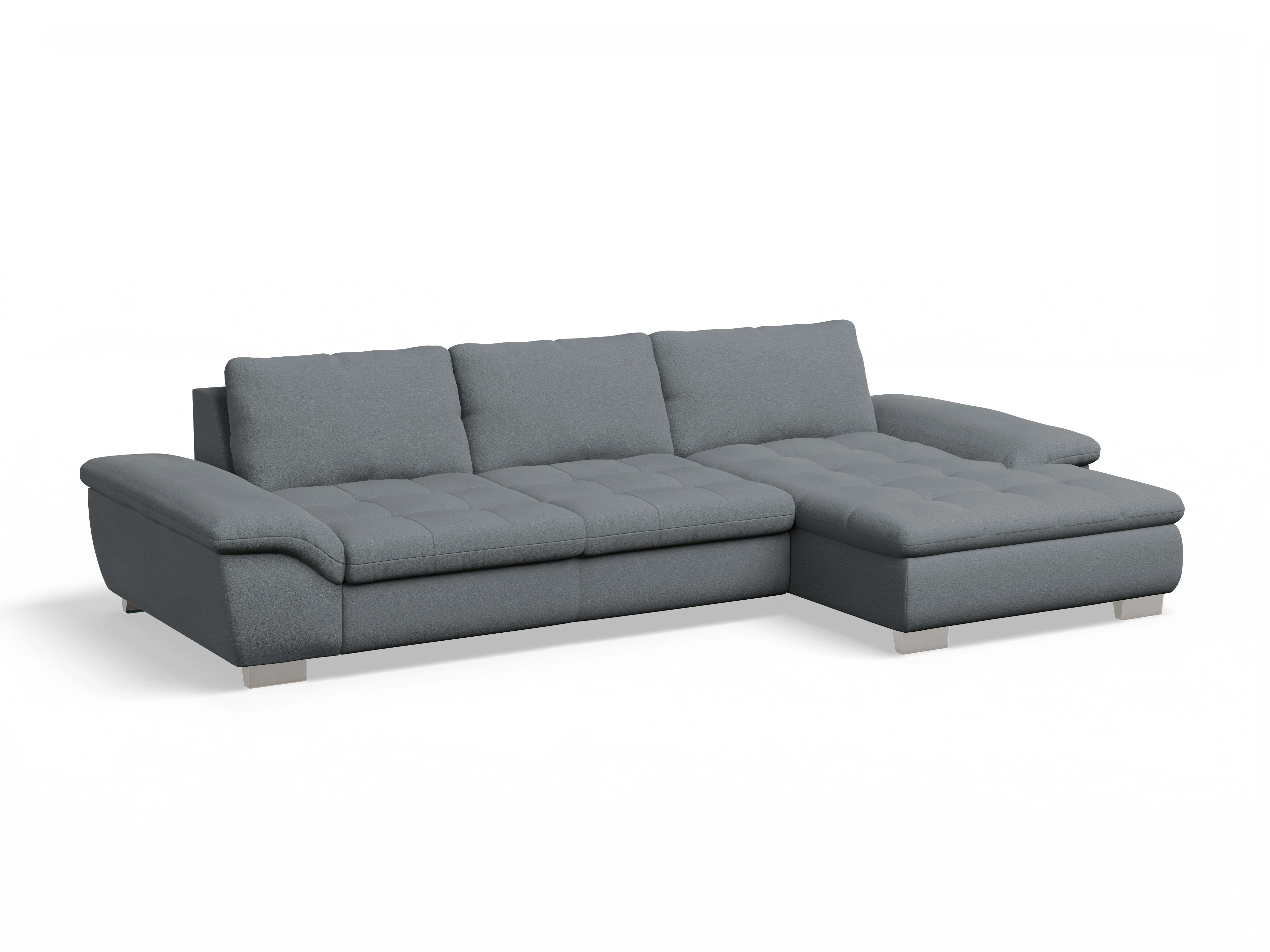 Ansicht des Produktes SC Smart 1007 Ecksofa rechts Abschluss offen in Stoff Grau