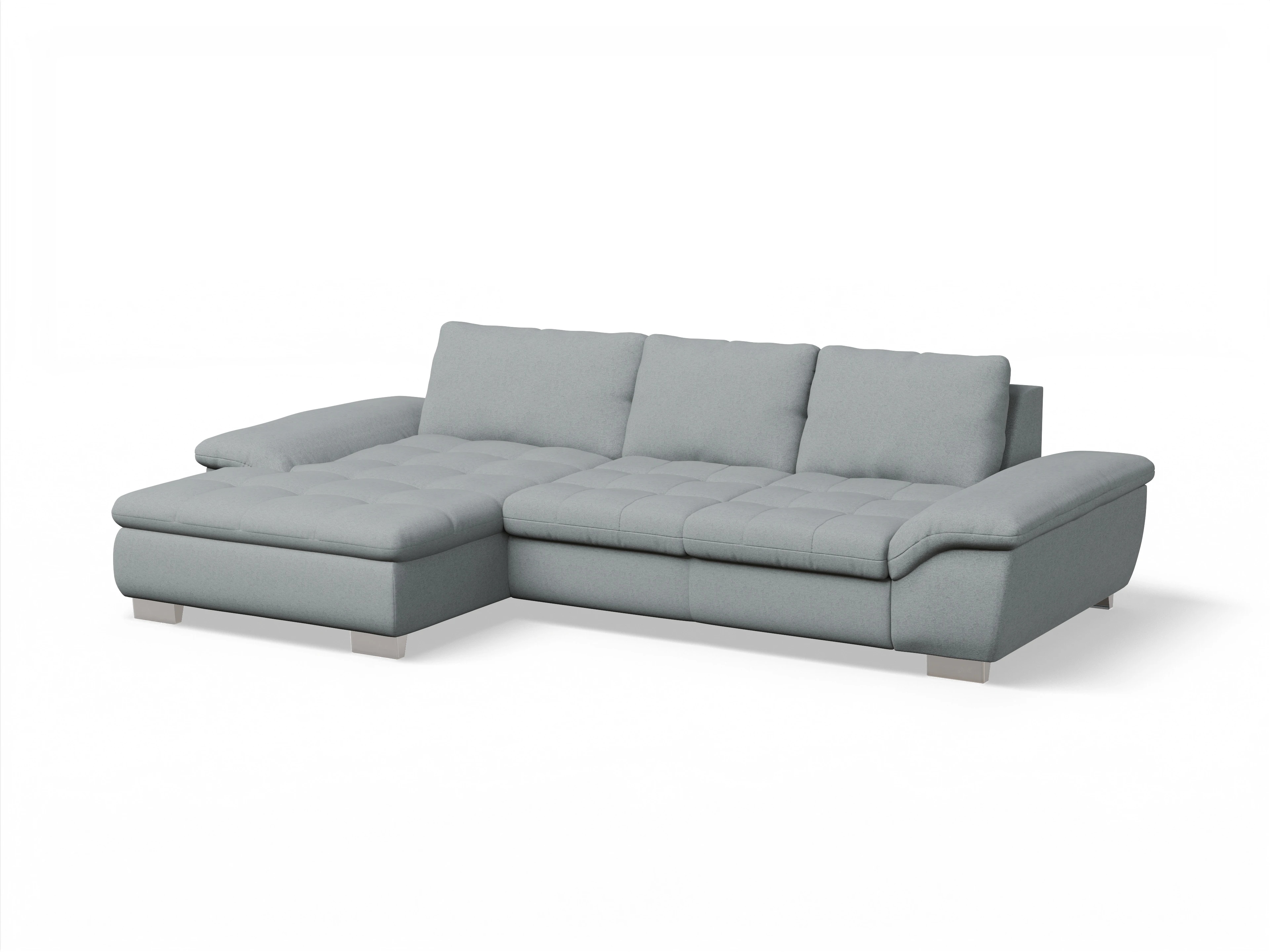 Ansicht des Produktes SC Smart 1007 Ecksofa links Abschluss offen in Stoff Blau